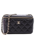Vanity Case Small with Chain Lambskin 30M Black