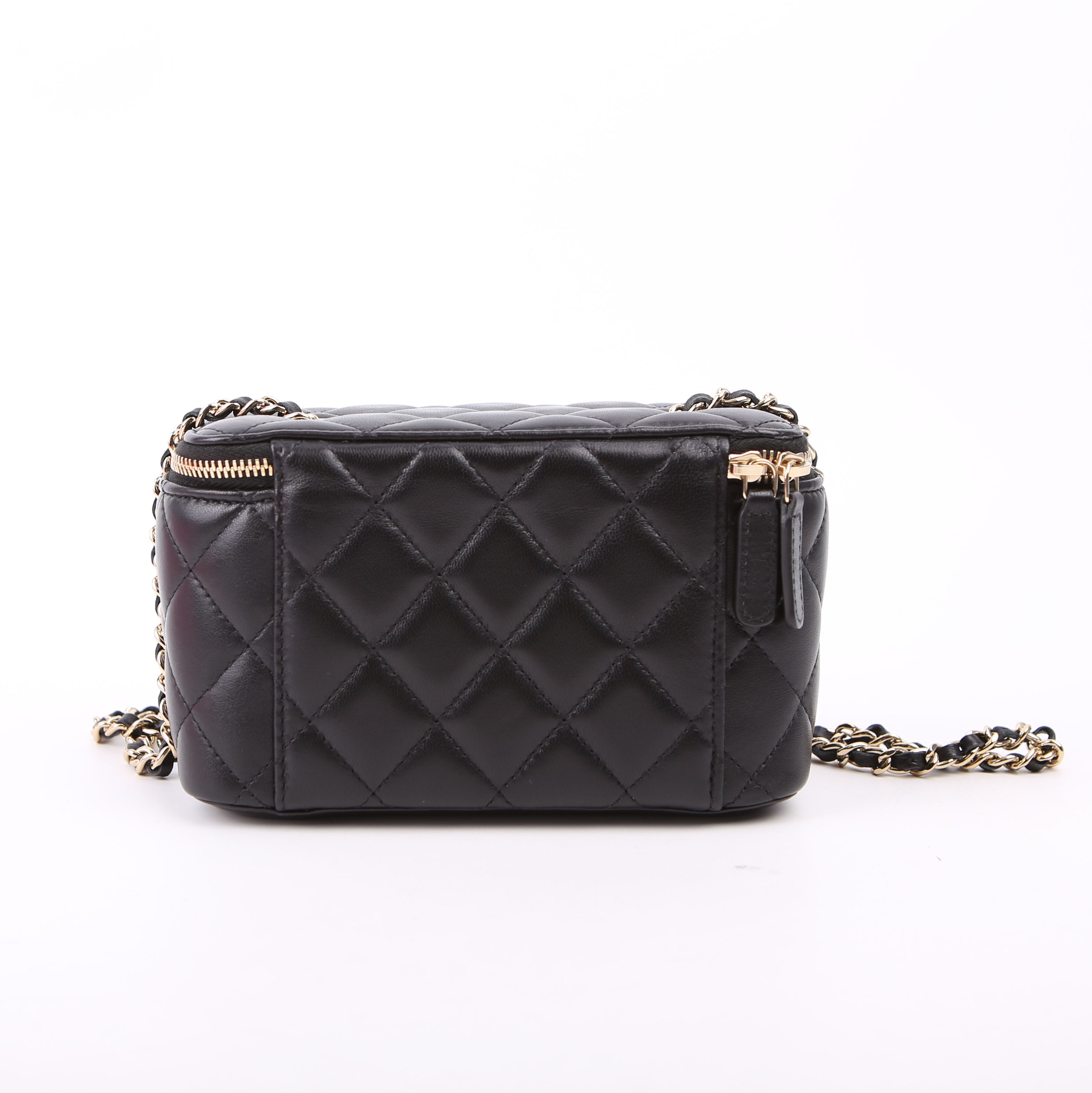 Vanity Case Small with Chain Lambskin 30M Black