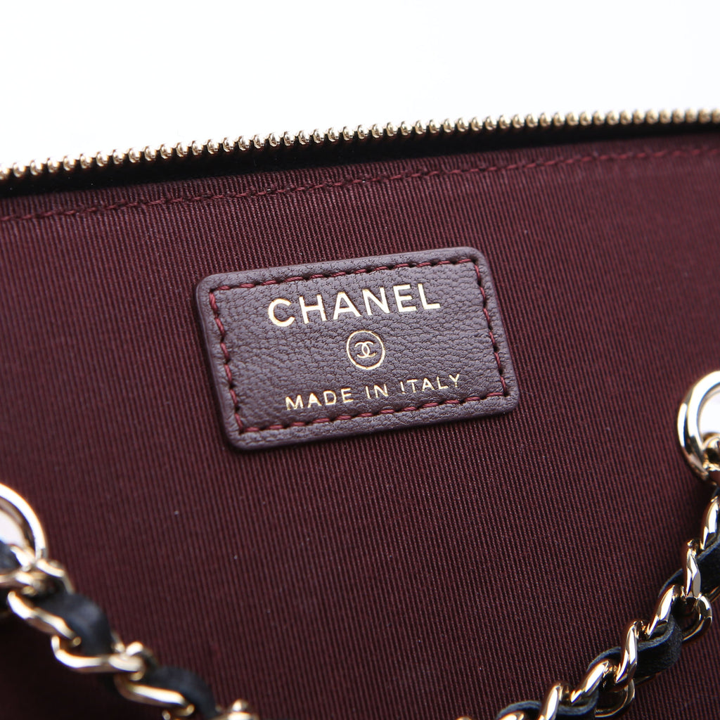 Vanity Case Small with Chain Lambskin 30M Black