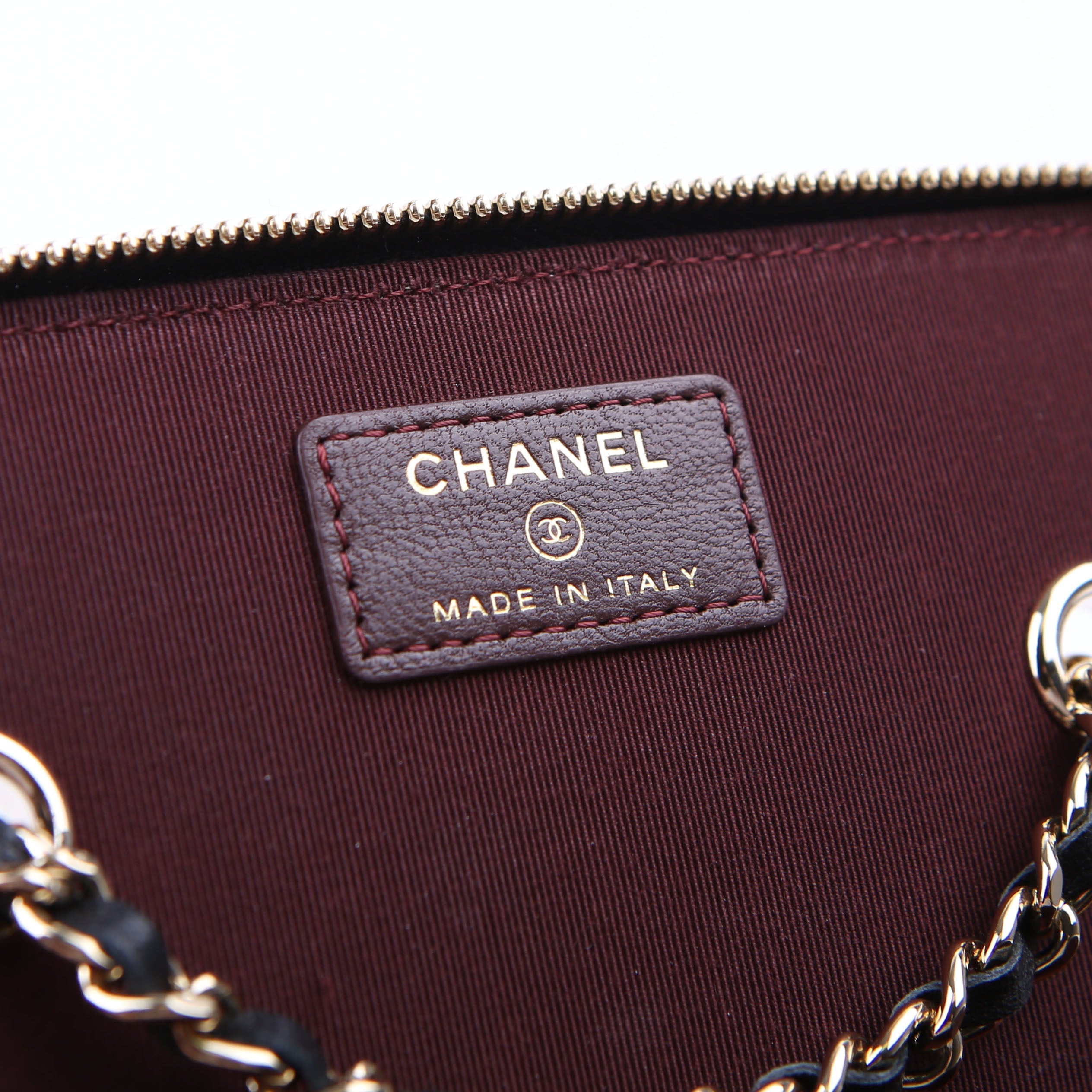 Vanity Case Small with Chain Lambskin 30M Black