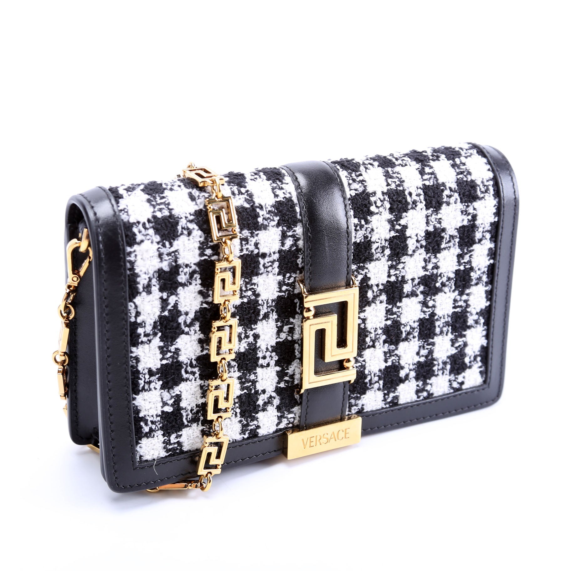Greca Goddess Houndstooth Wallet On Chain