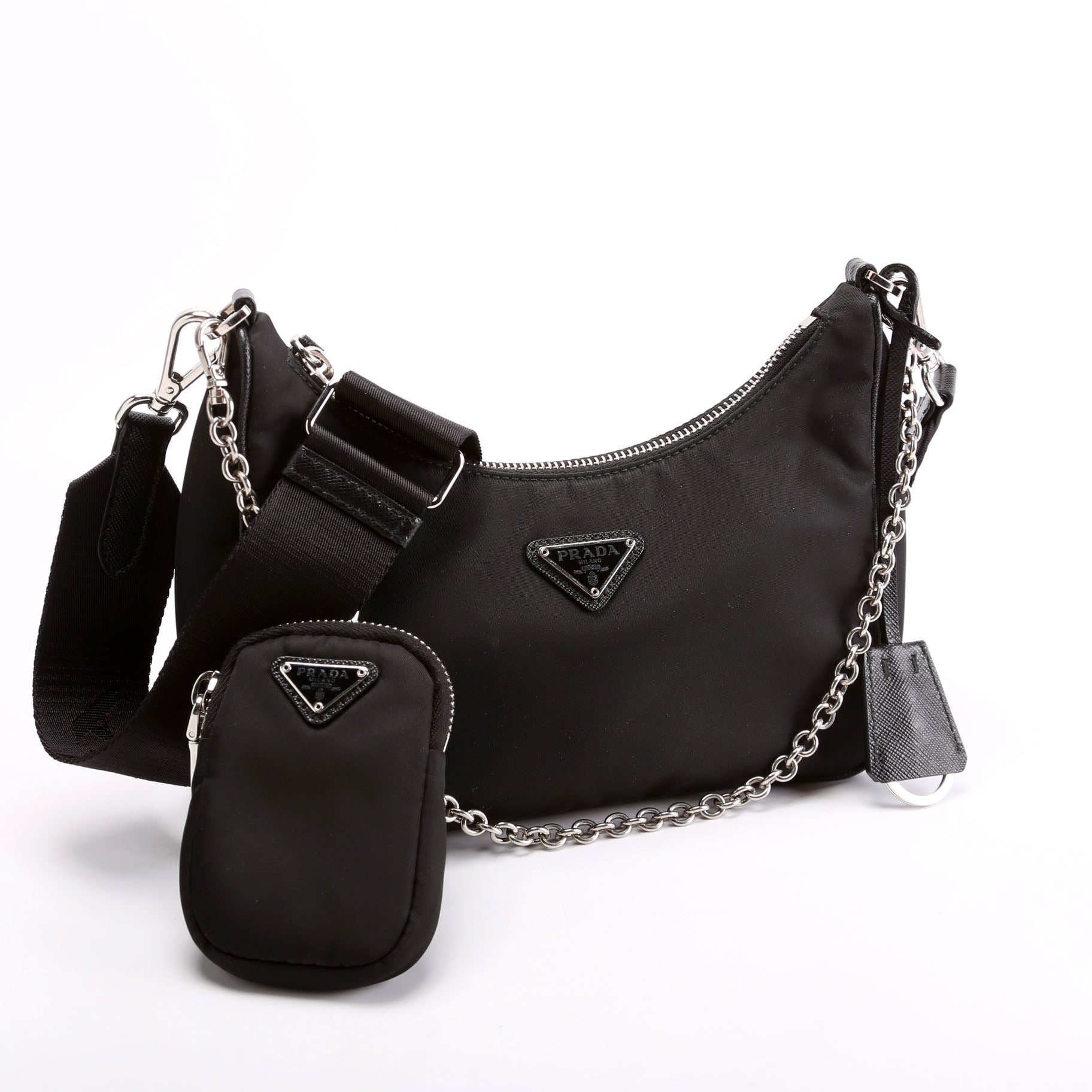 1BH204 Nylon Re-Edition 2005 Shoulder Bag Black