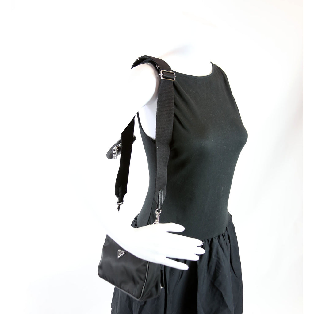 1BH204 Nylon Re-Edition 2005 Shoulder Bag Black