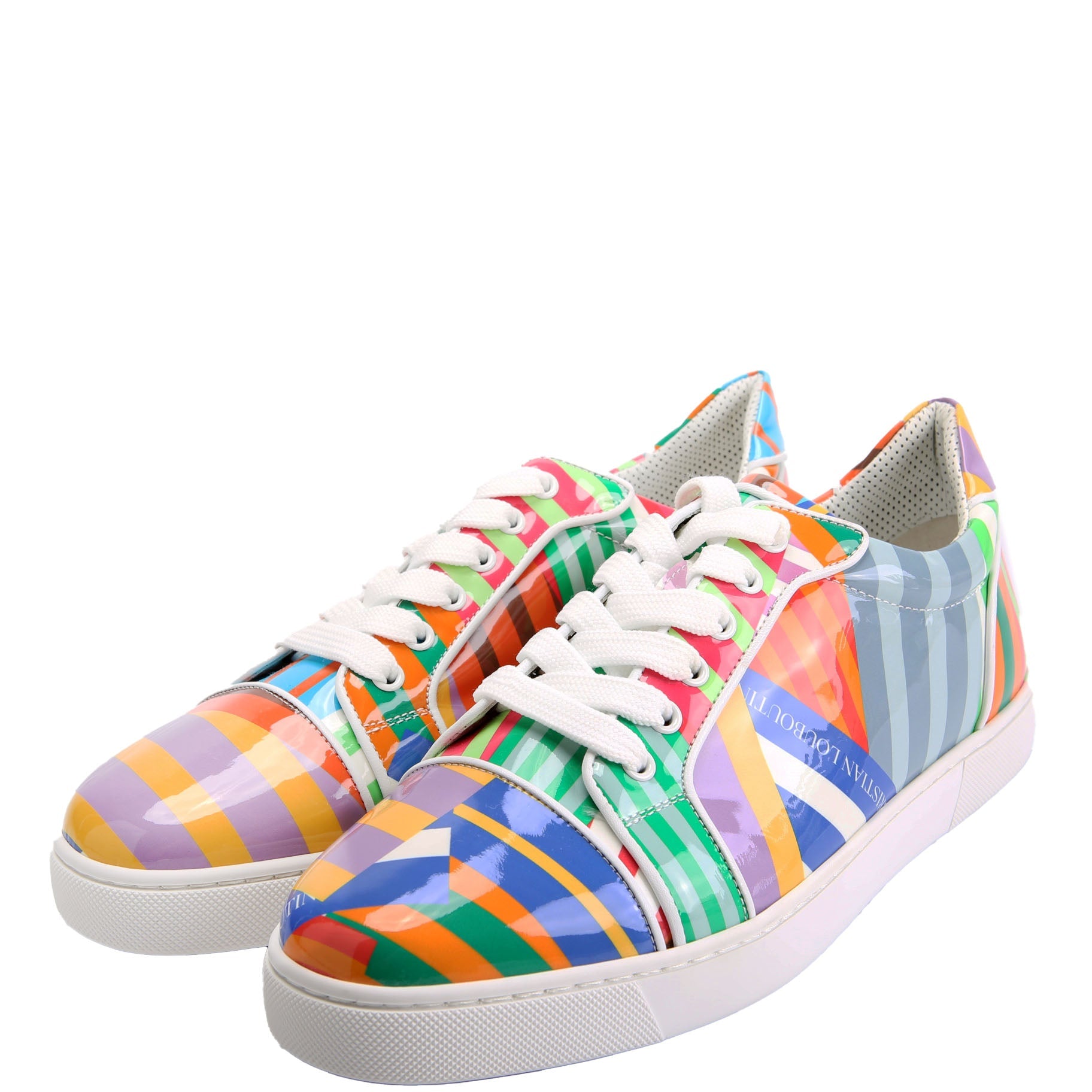 Vieira Orlato Flat Patent Leather Sneakers Size 41 Multicolor