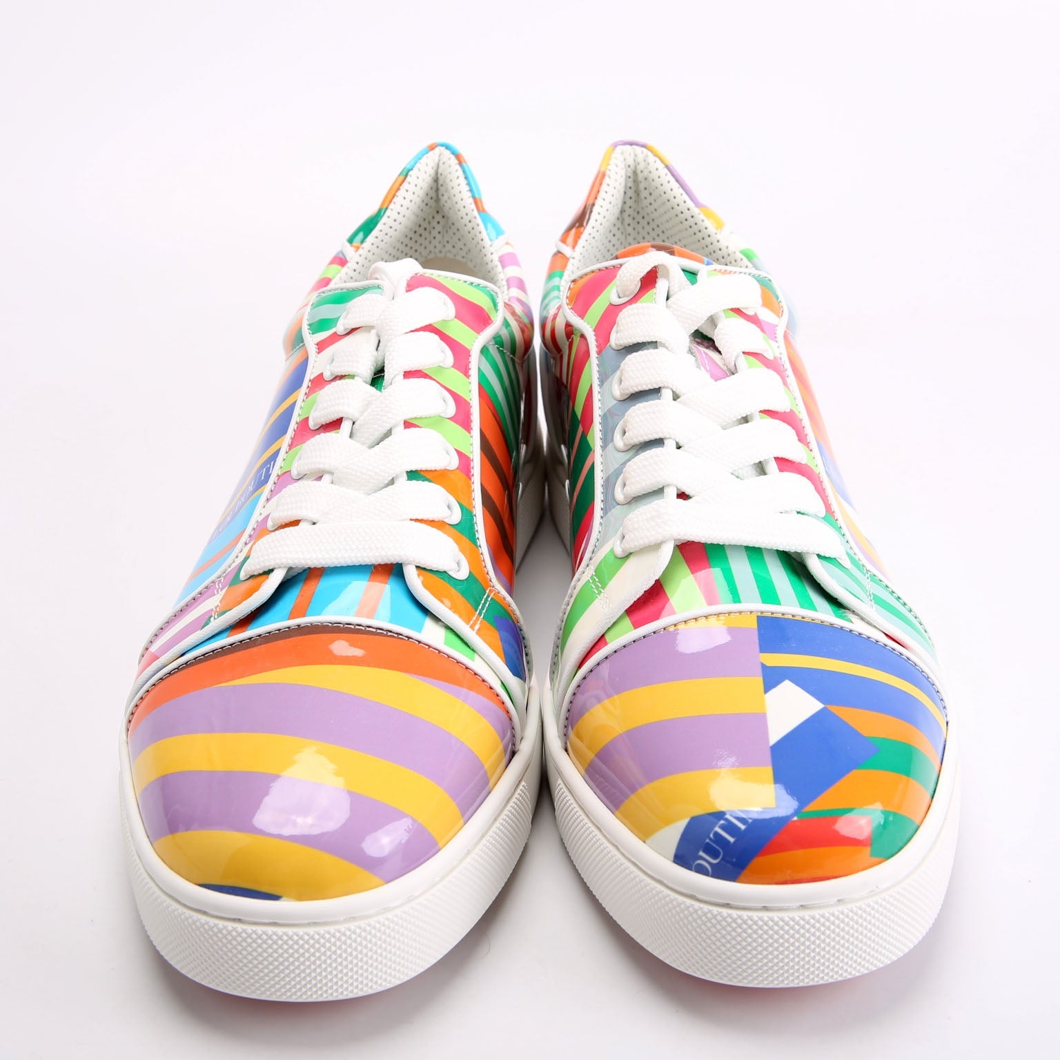 Vieira Orlato Flat Patent Leather Sneakers Size 41 Multicolor
