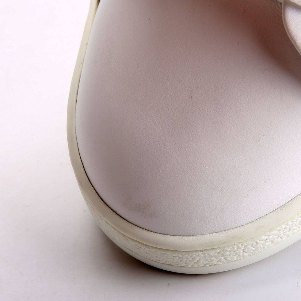 Frontrow Monogram Leather Sneakers Size 40 White and Brown