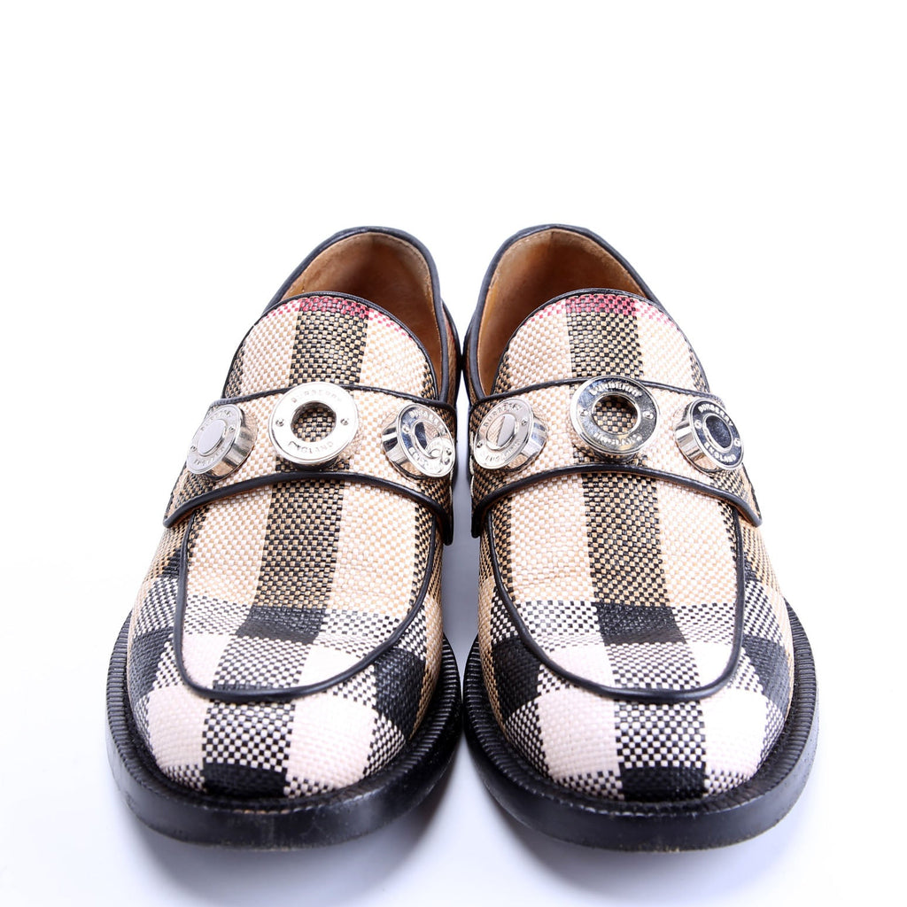 Nova Check Woven Loafers Size 36