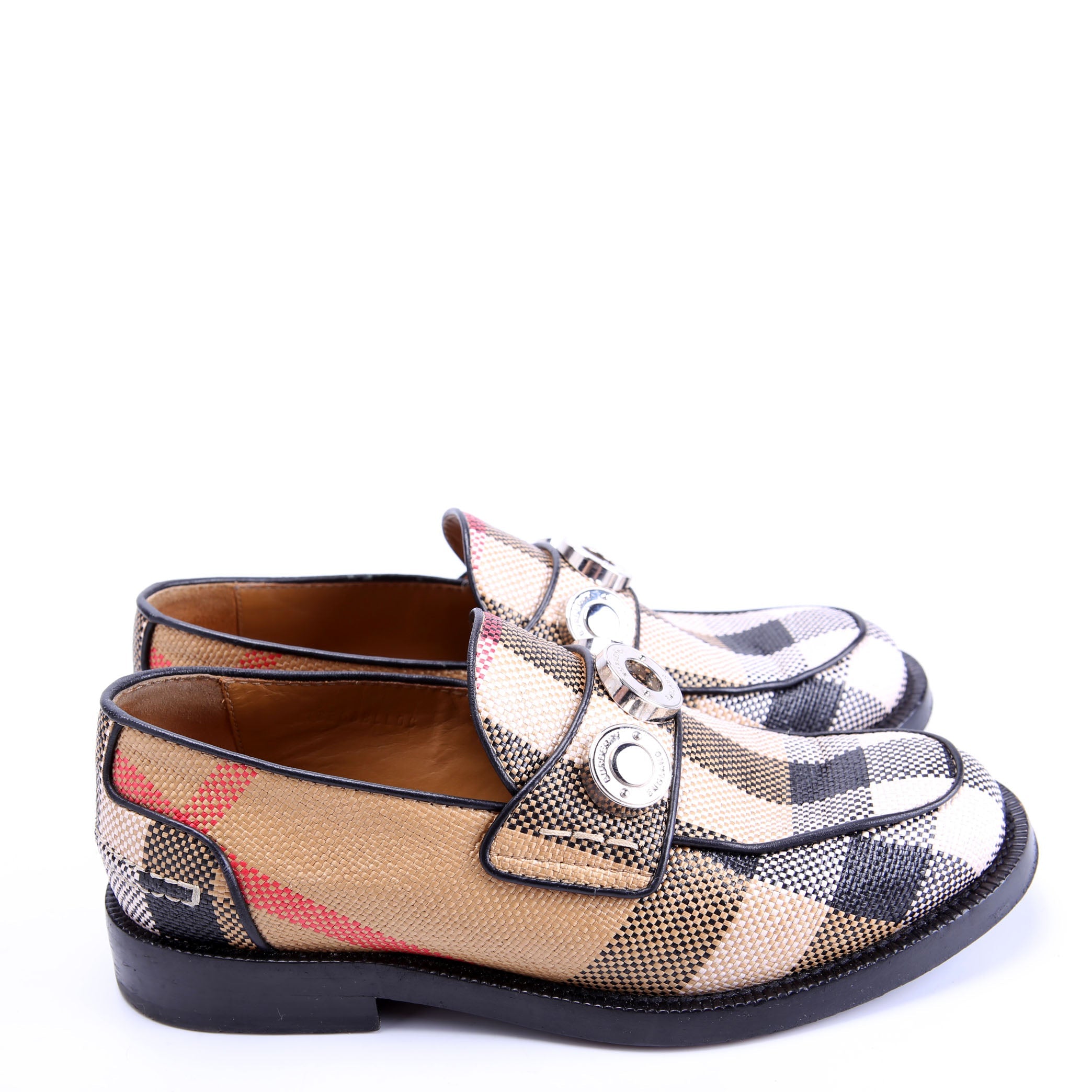 Nova Check Woven Loafers Size 36