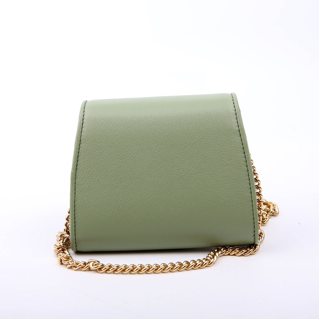 725219 Blondie Leather Chain Wallet Green