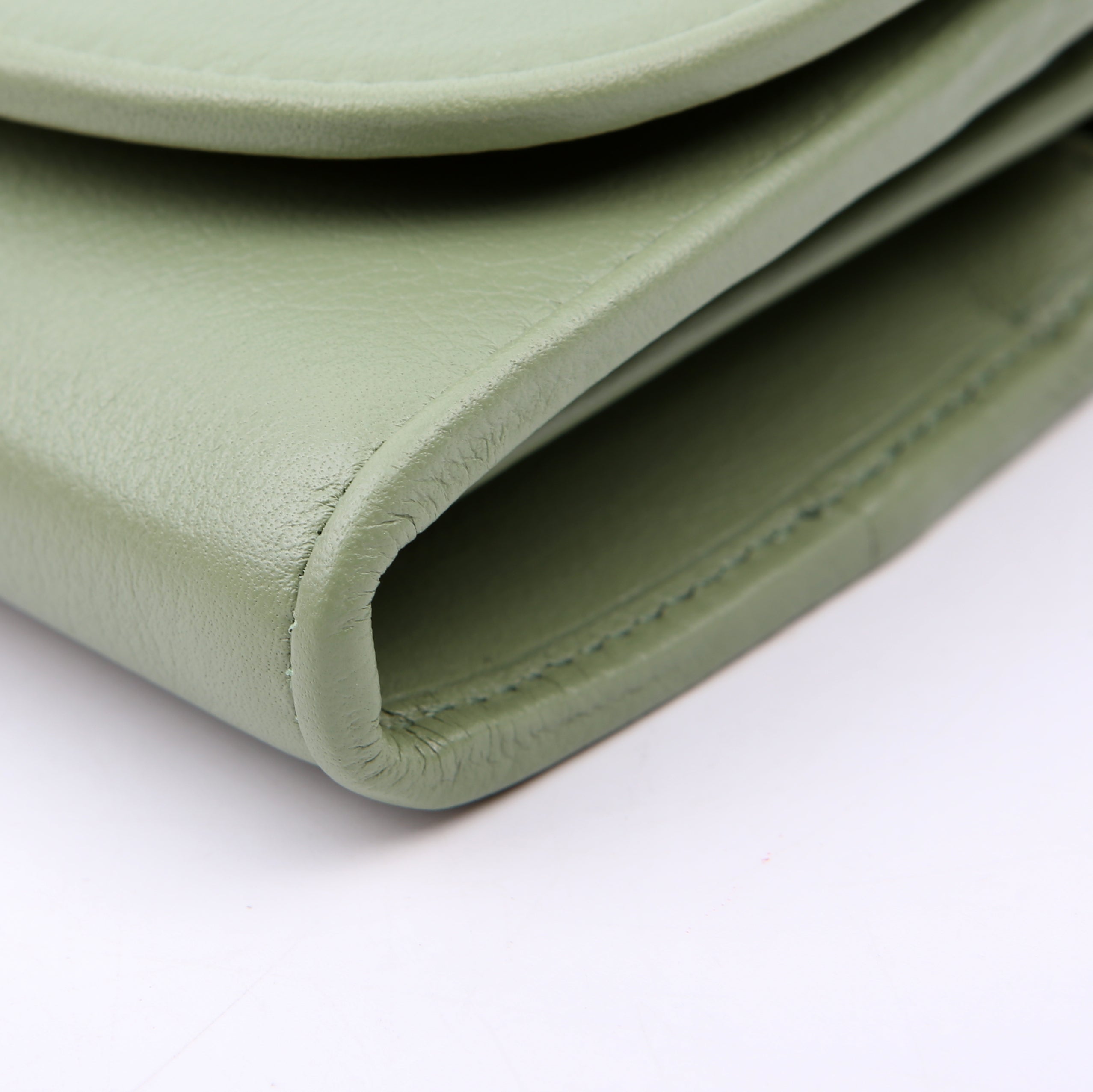 725219 Blondie Leather Chain Wallet Green