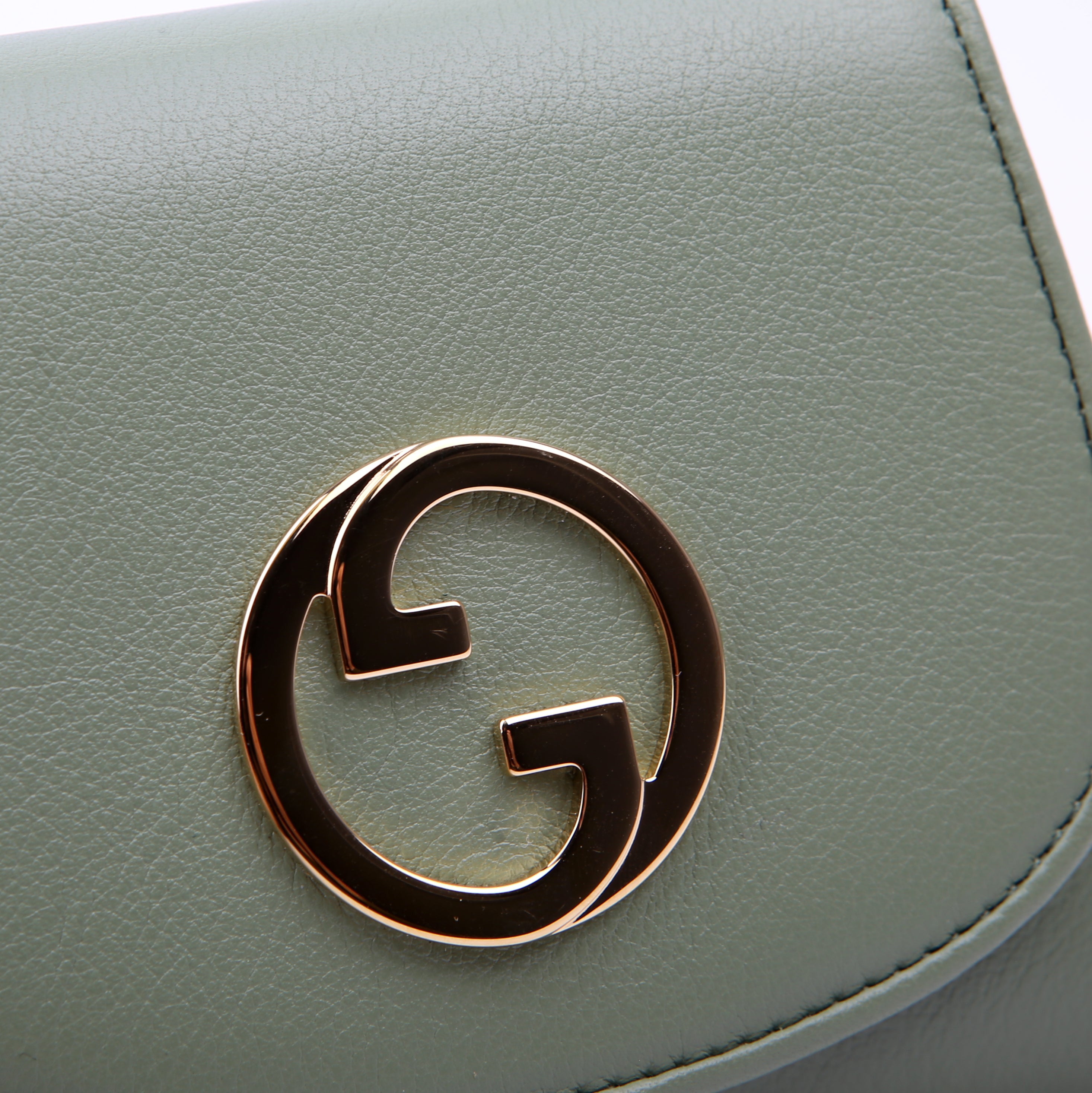 725219 Blondie Leather Chain Wallet Green