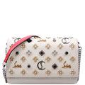 Paloma Loubinthesky Chain Clutch Leather White