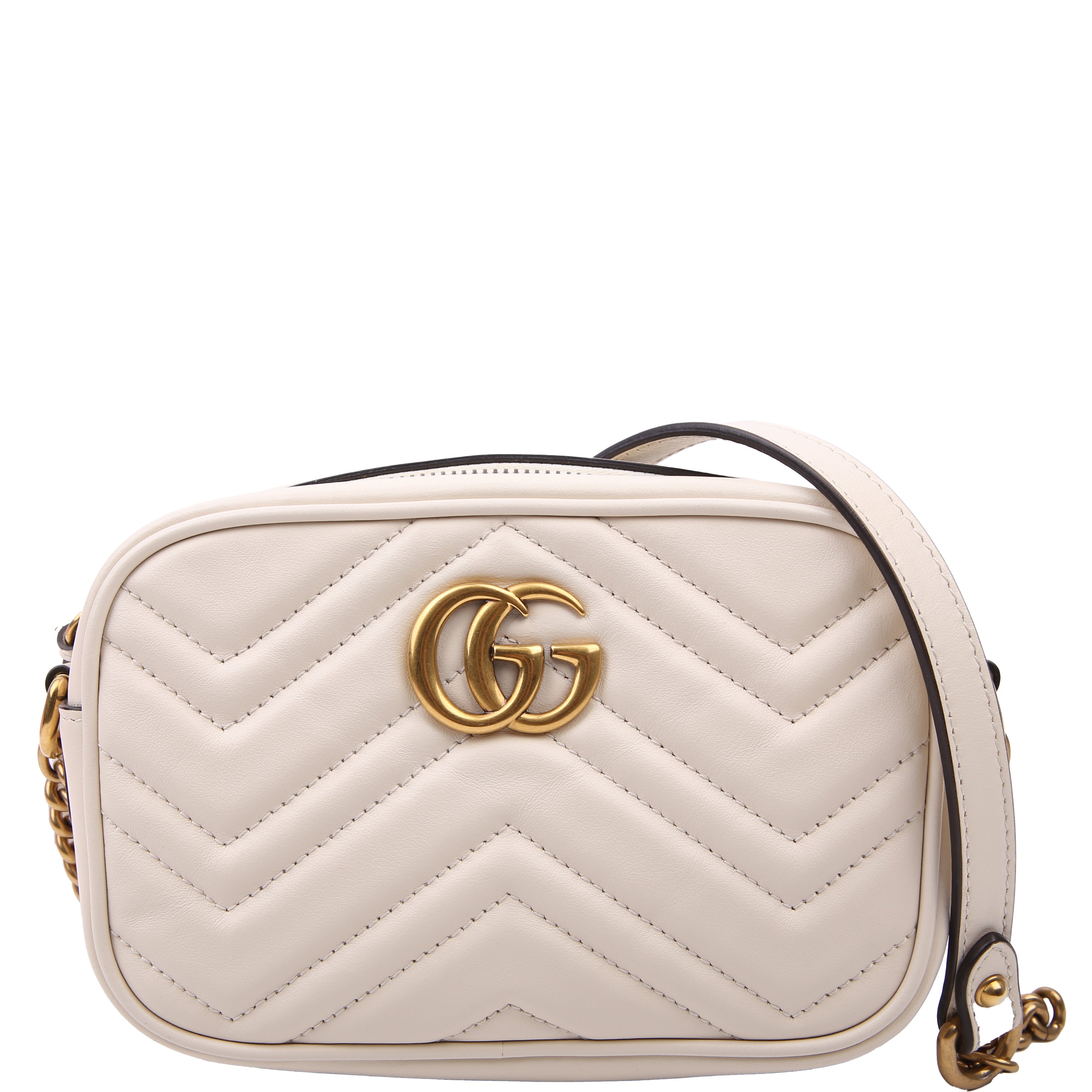 448065 Marmont Mini Camera Bag White