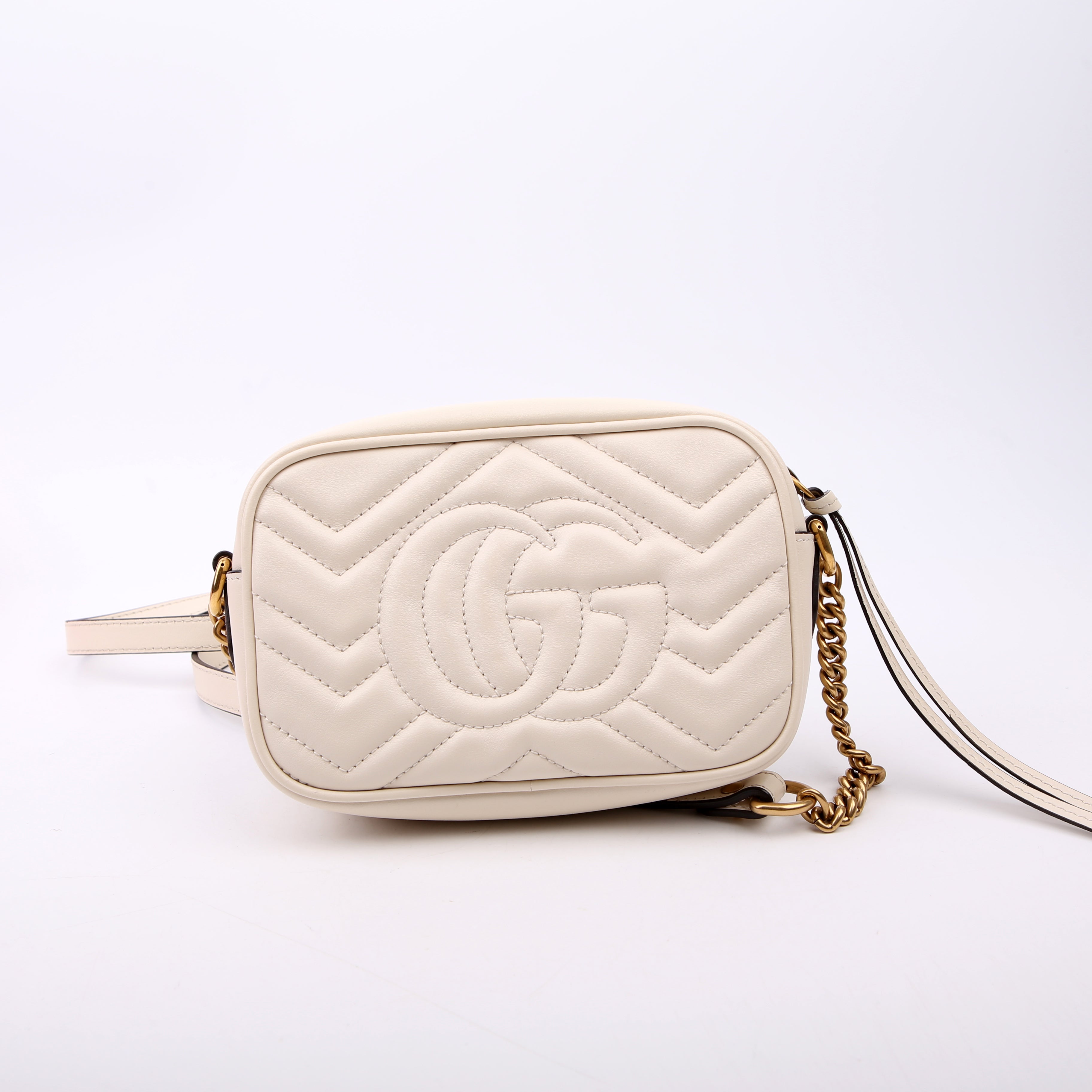 448065 Marmont Mini Camera Bag White