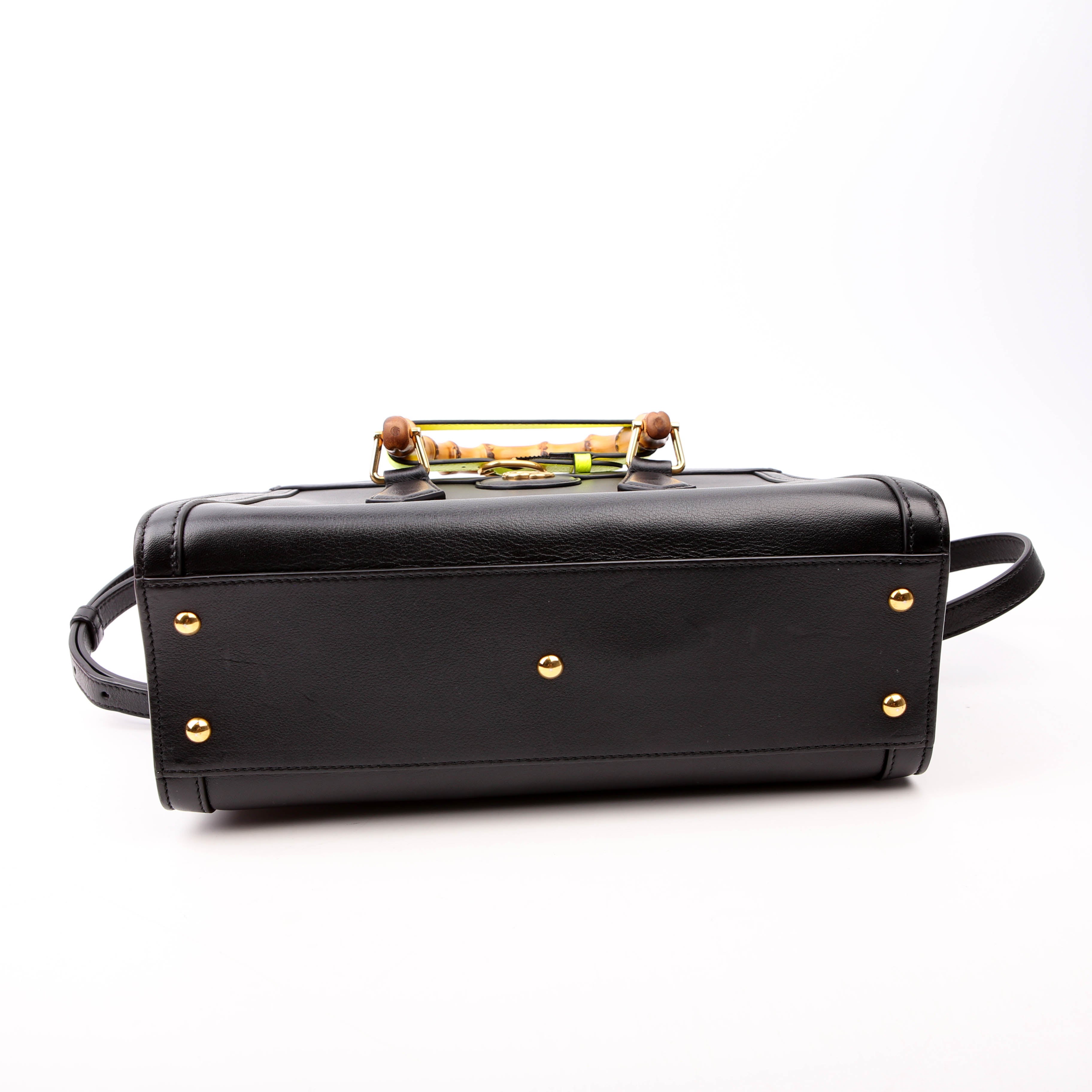 Gucci 660195 Diana Small Leather Tote Black