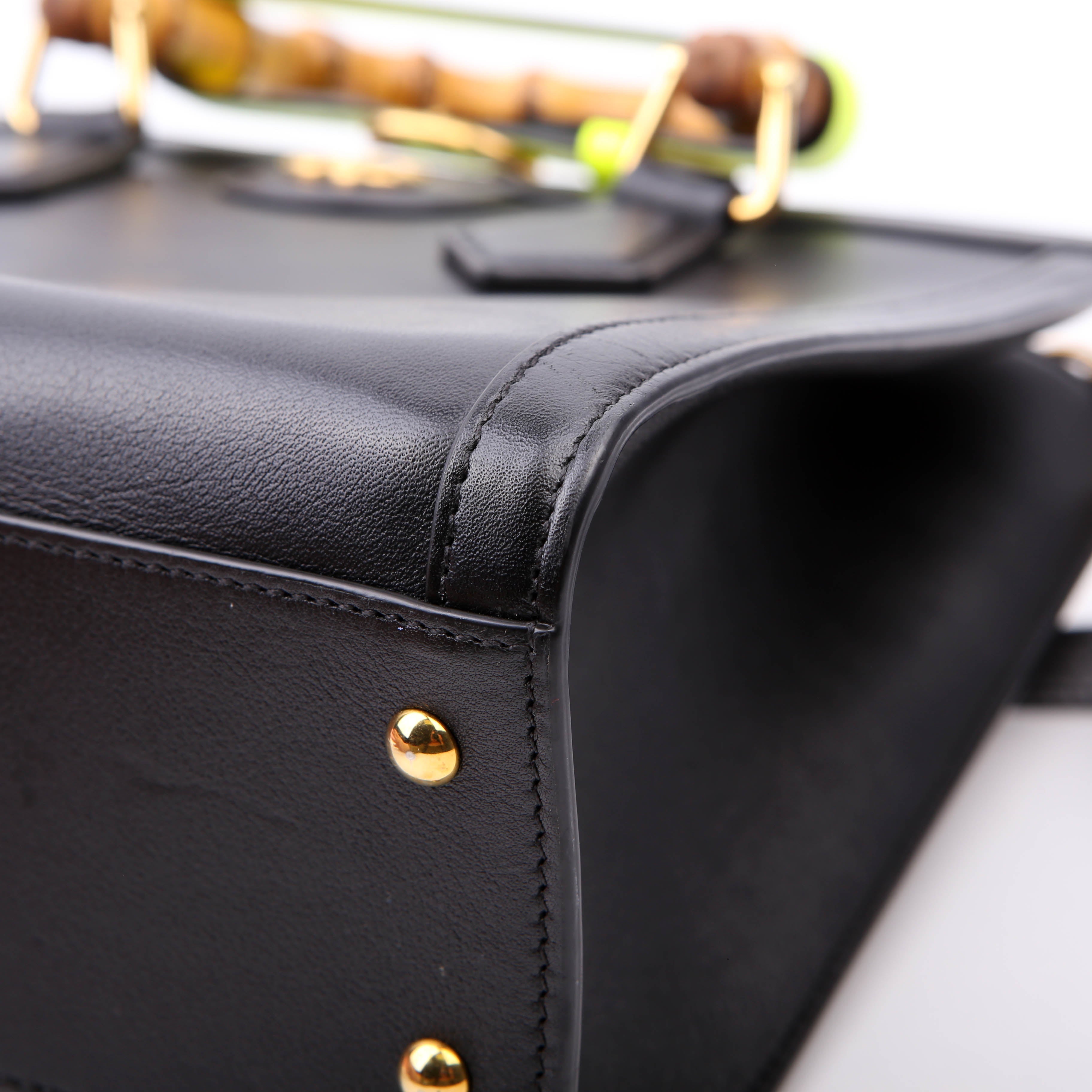Gucci 660195 Diana Small Leather Tote Black