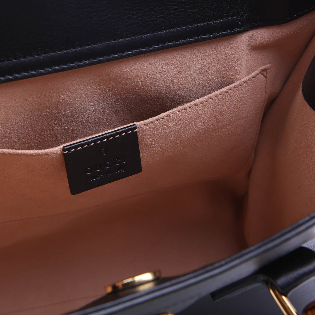 Gucci 660195 Diana Small Leather Tote Black
