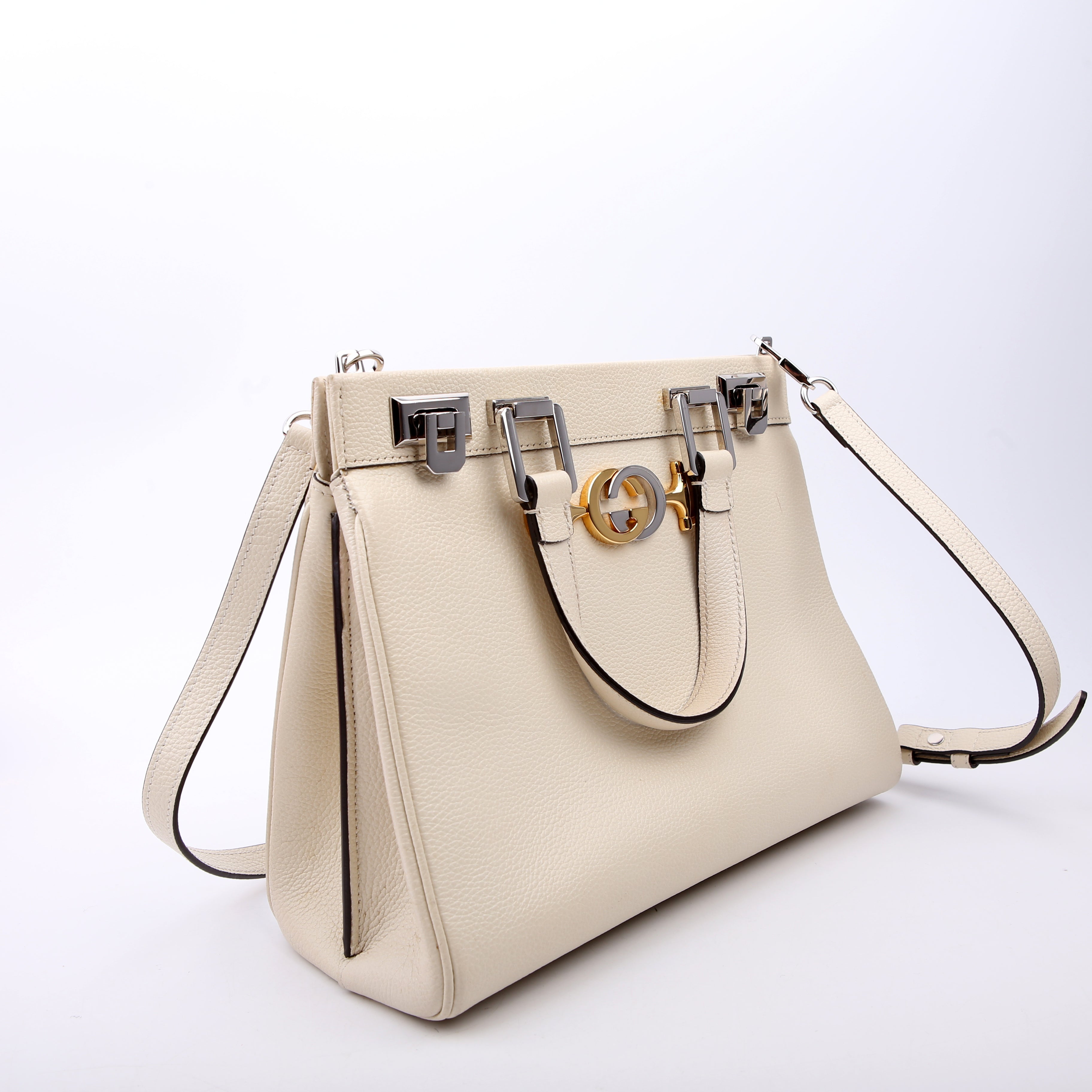 569712 Zumi Top Handle Small White