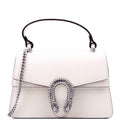 752029 Dionysus Calfskin Top Handle Mini White