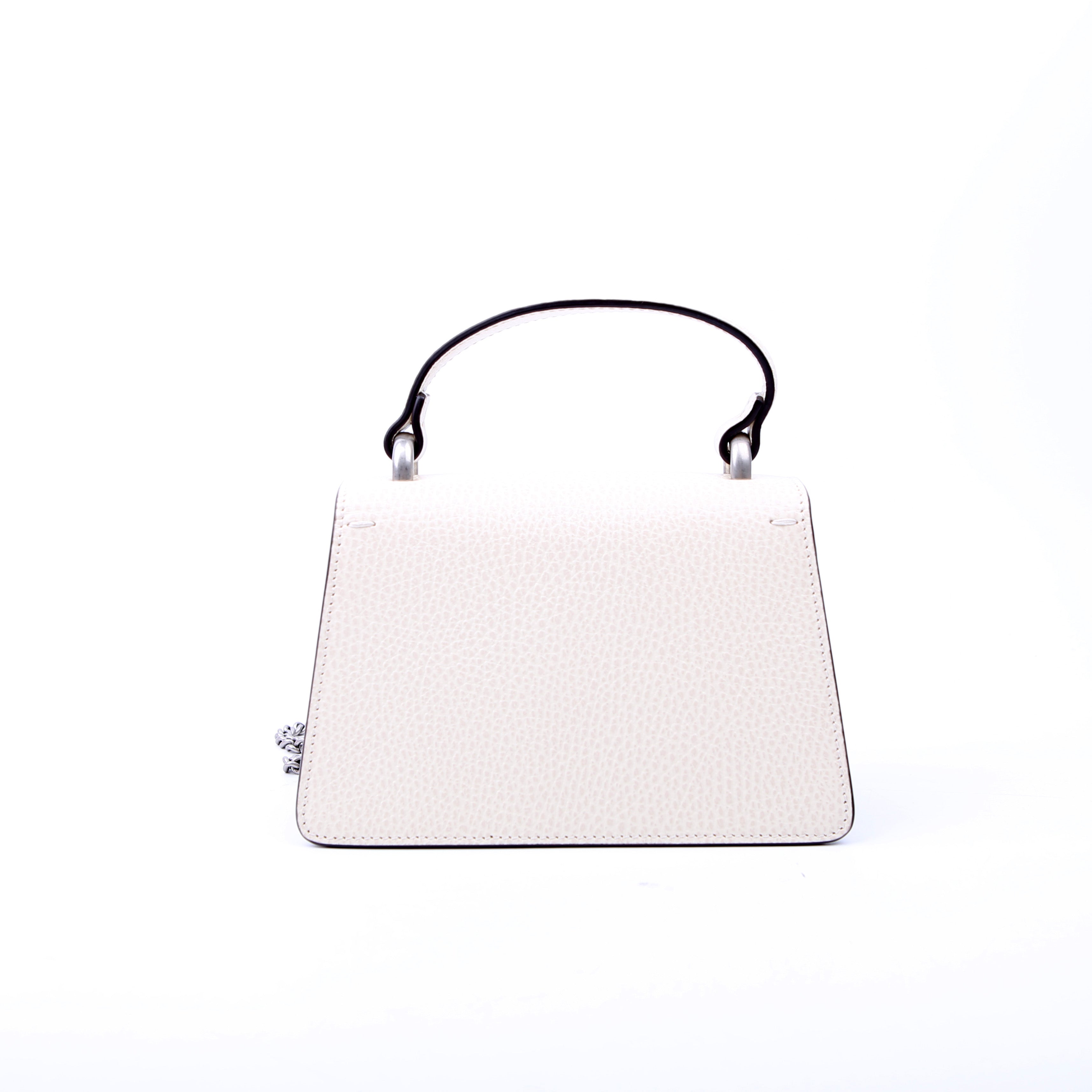 752029 Dionysus Calfskin Top Handle Mini White