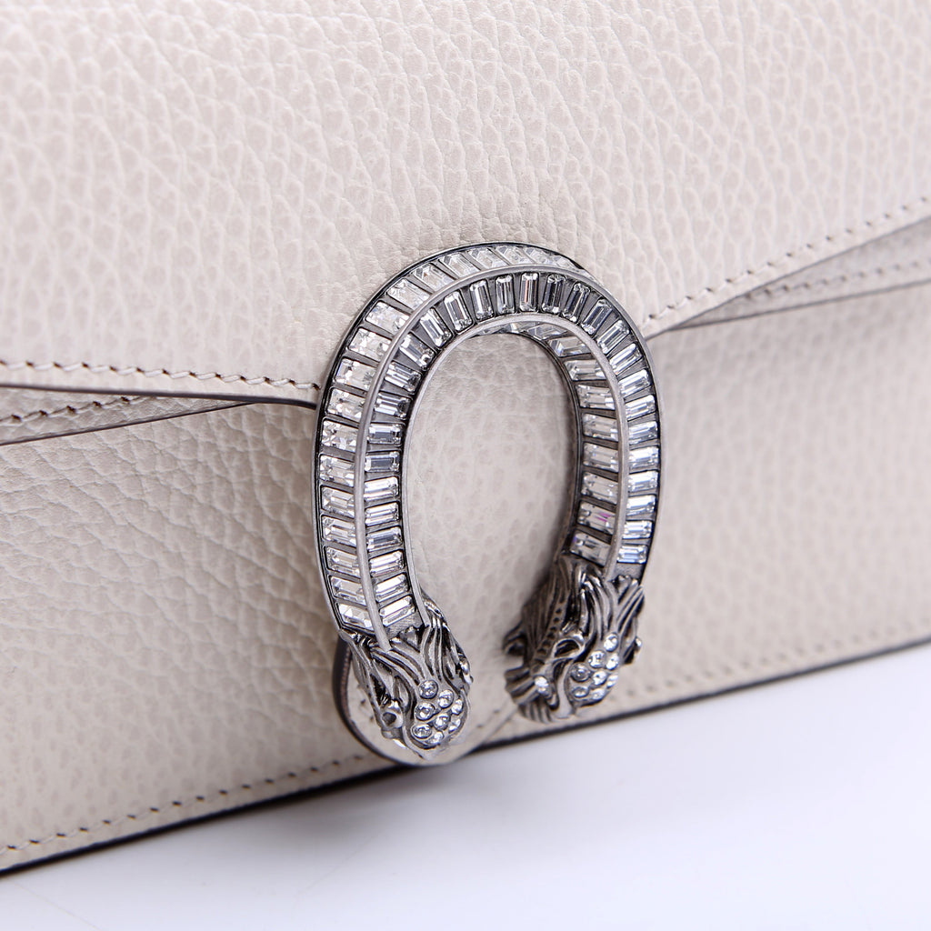 752029 Dionysus Calfskin Top Handle Mini White