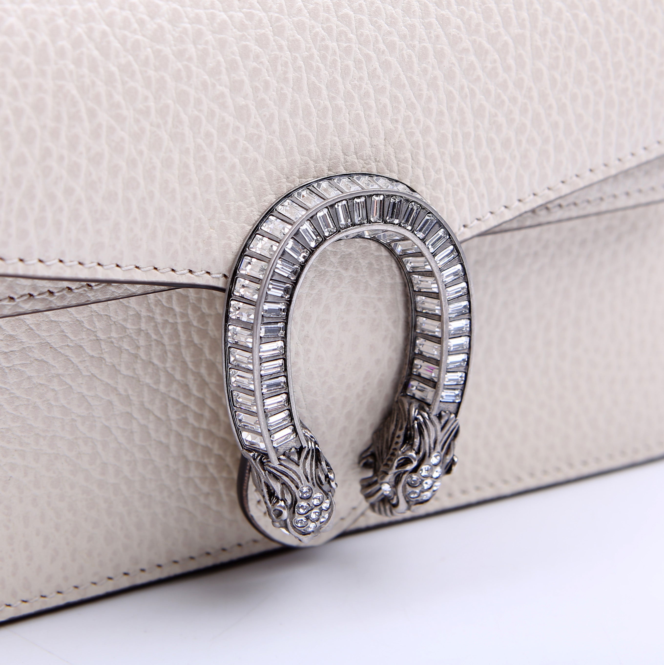 752029 Dionysus Calfskin Top Handle Mini White
