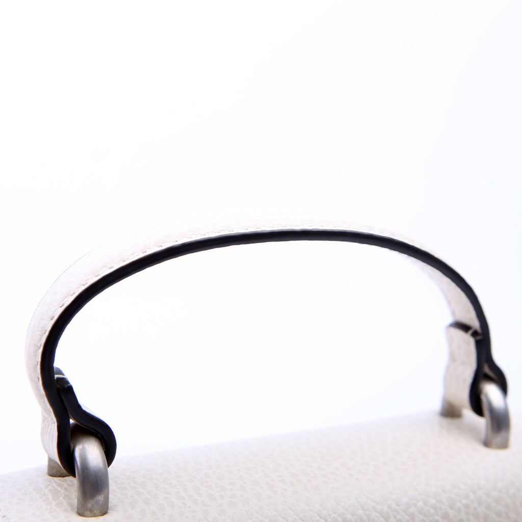752029 Dionysus Calfskin Top Handle Mini White