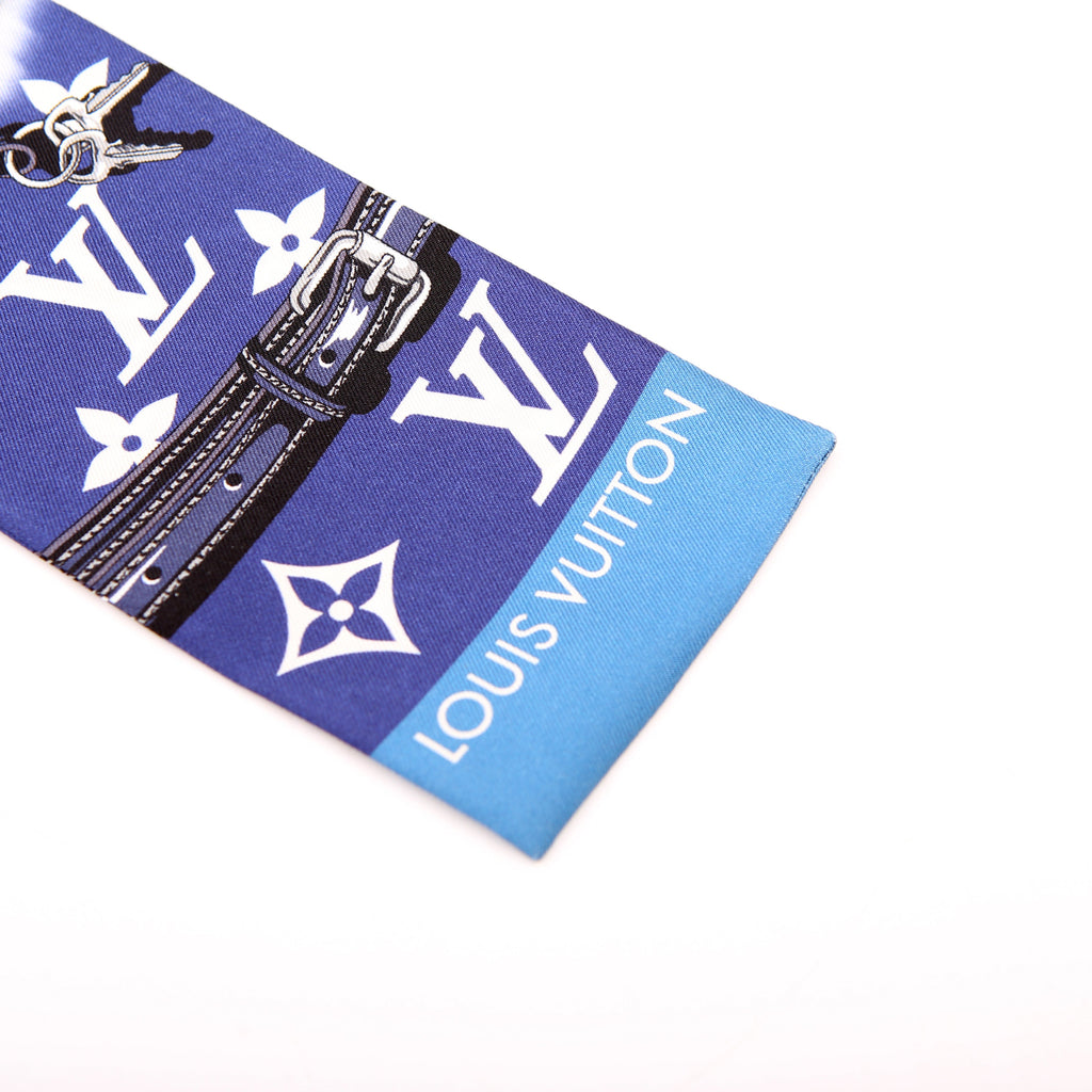 Monogram Escale Confidential Bandeau Scarf Blue