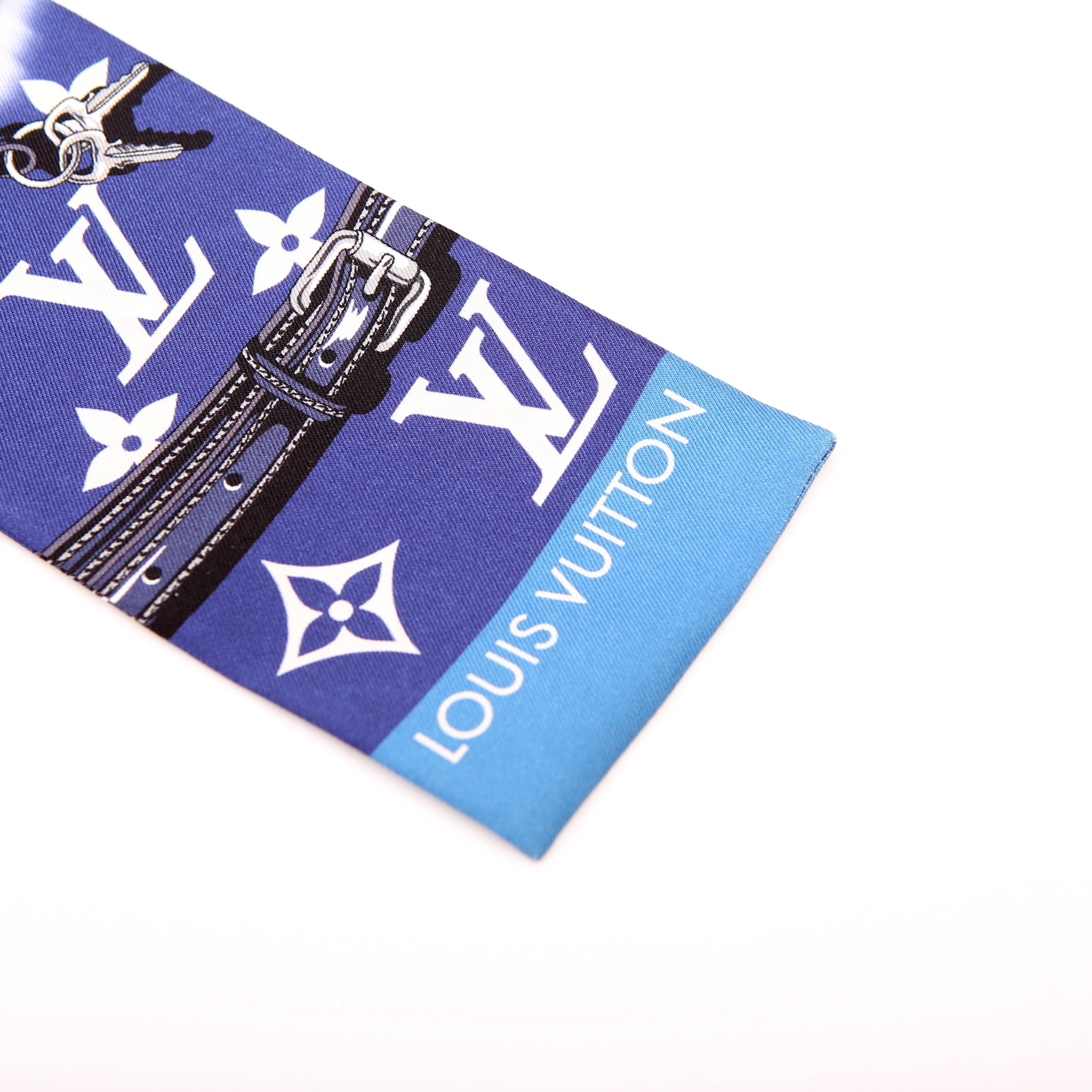 Monogram Escale Confidential Bandeau Scarf Blue