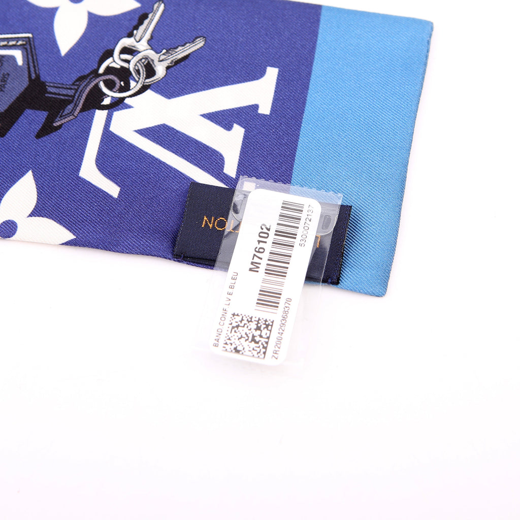 Monogram Escale Confidential Bandeau Scarf Blue