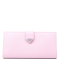 Saffiano Triangle Logo Large Wallet Pink