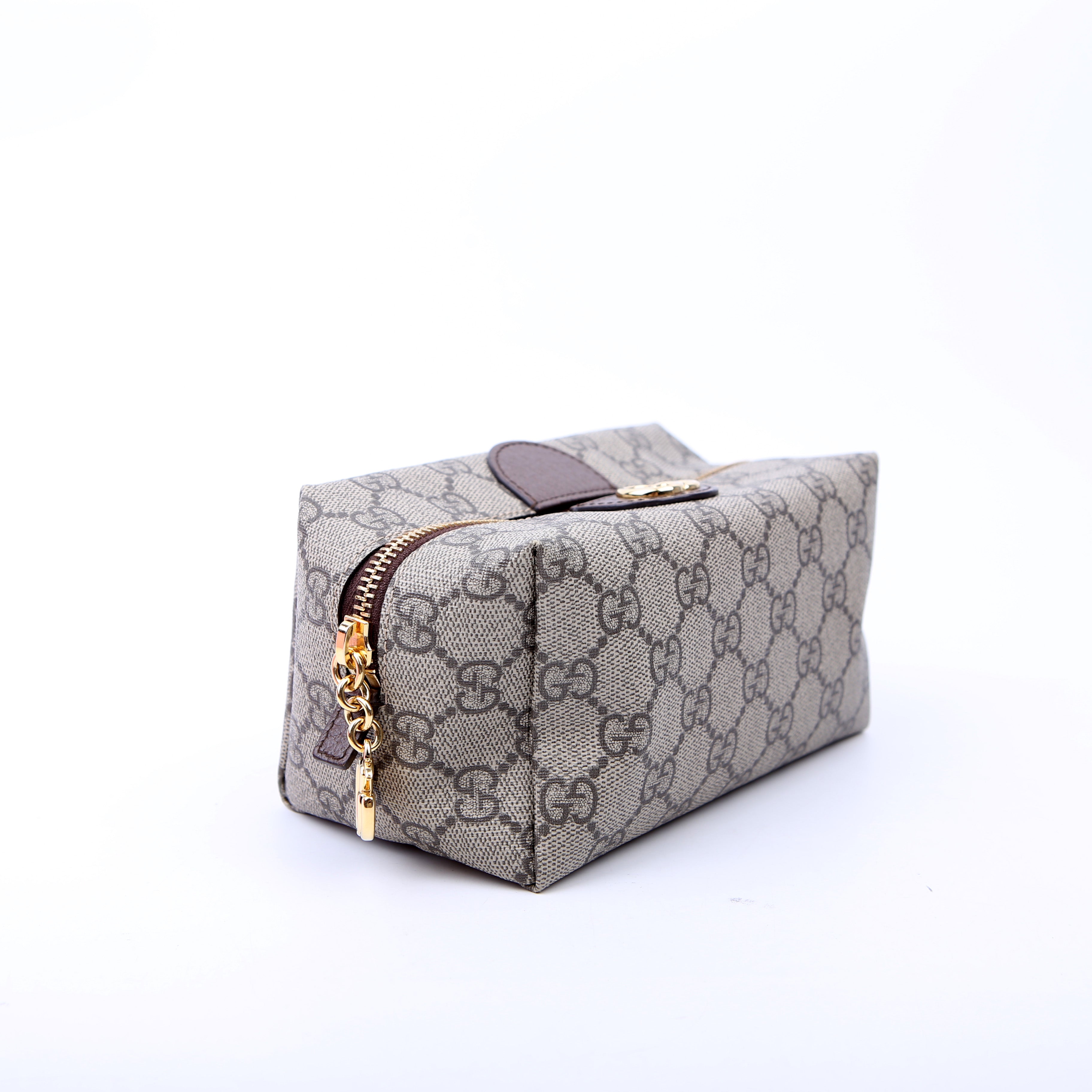 548393 Ophidia GG Cosmetic Case Tan