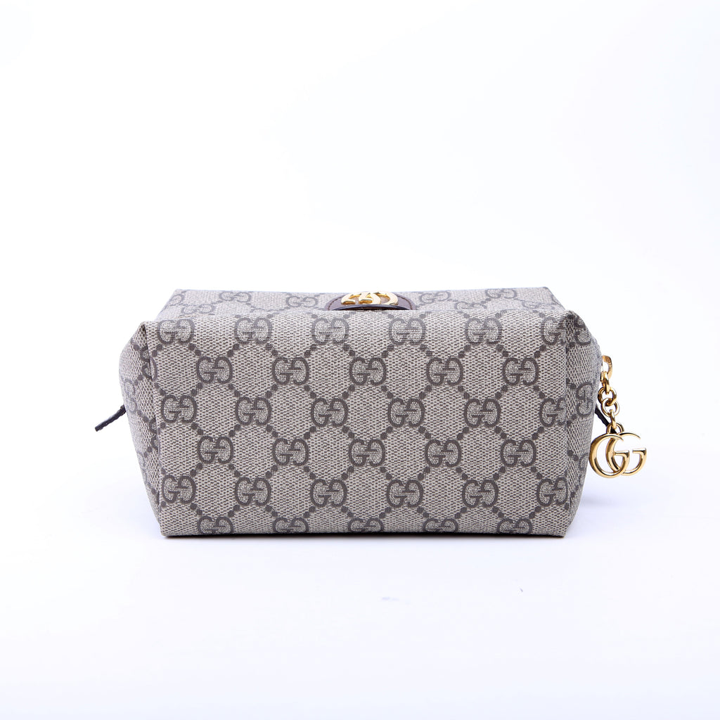 548393 Ophidia GG Cosmetic Case Tan