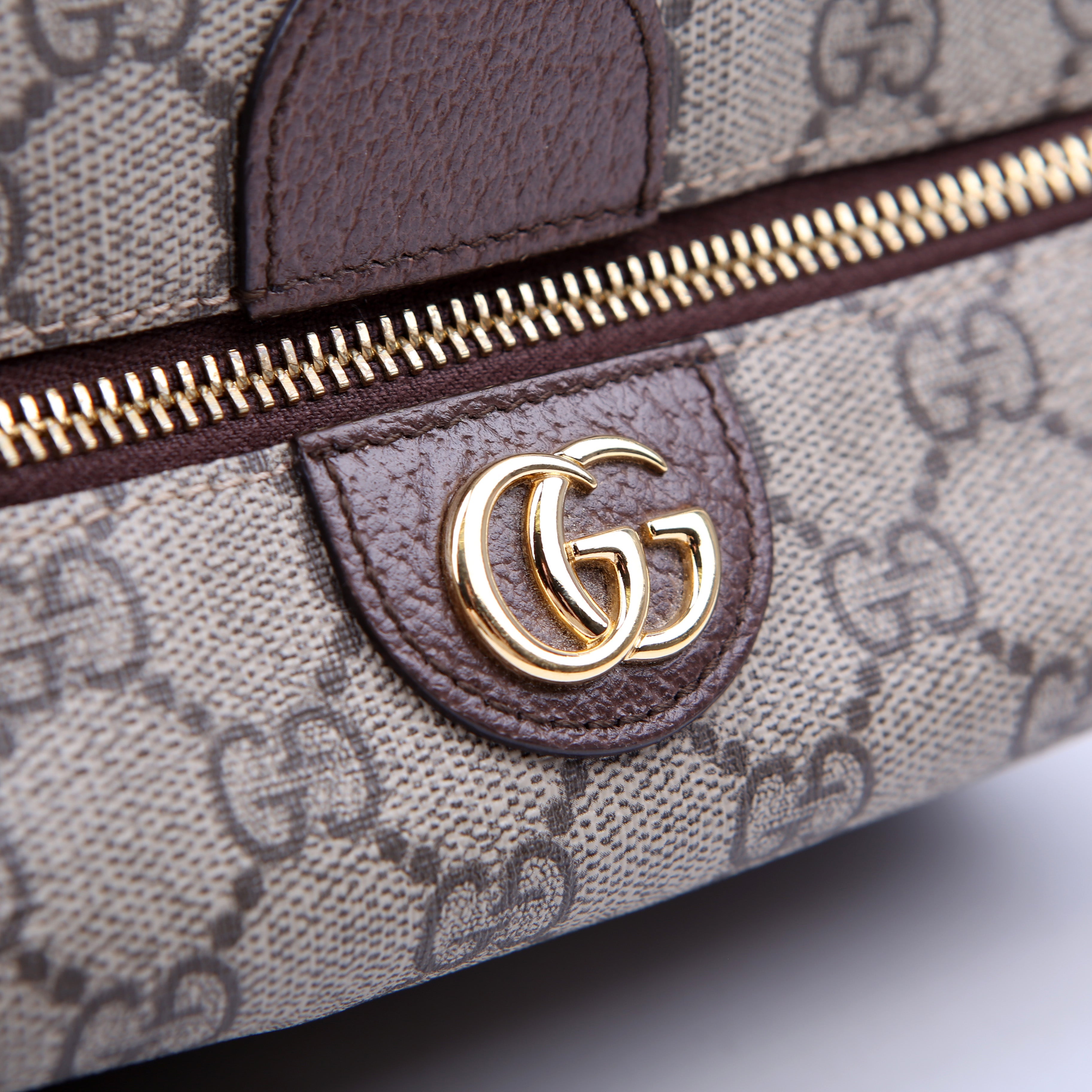 548393 Ophidia GG Cosmetic Case Tan