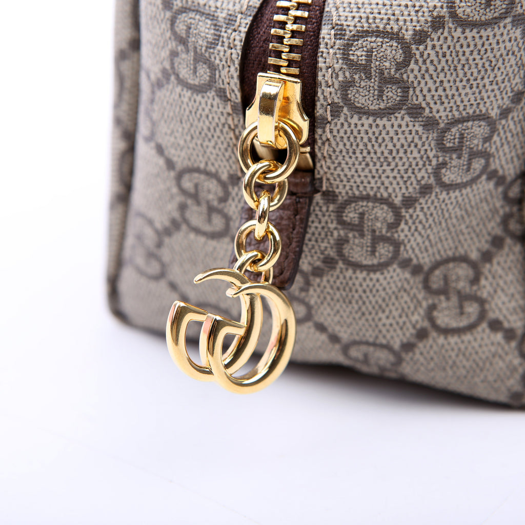548393 Ophidia GG Cosmetic Case Tan