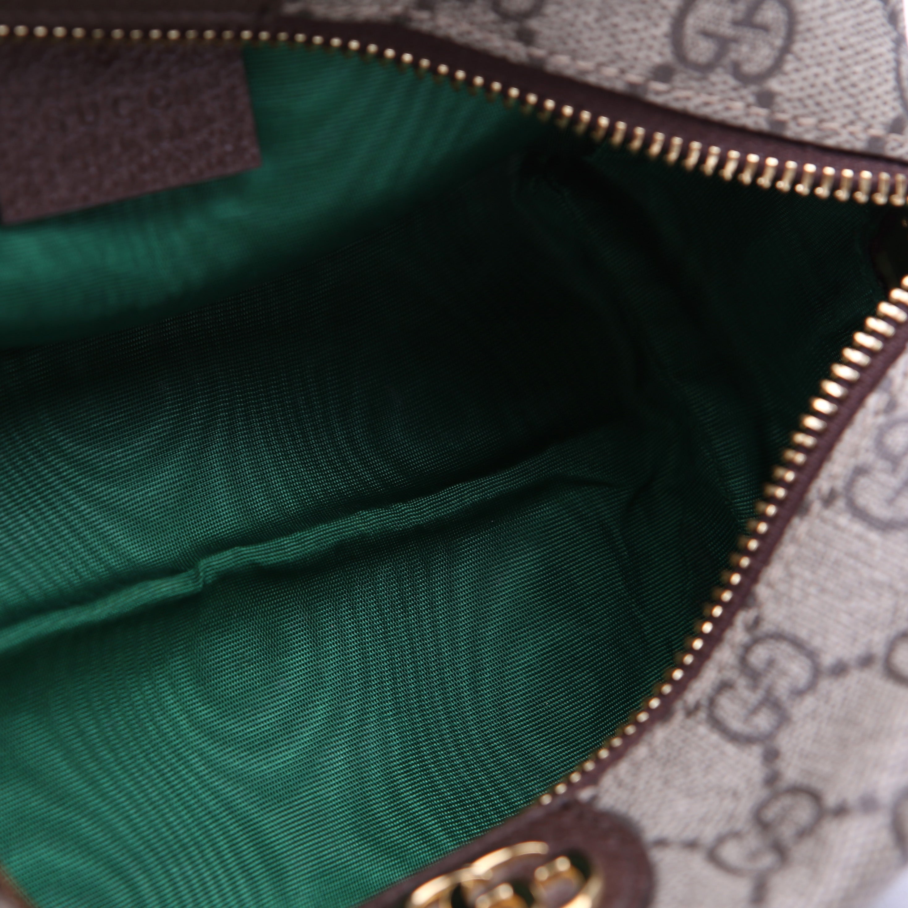 548393 Ophidia GG Cosmetic Case Tan