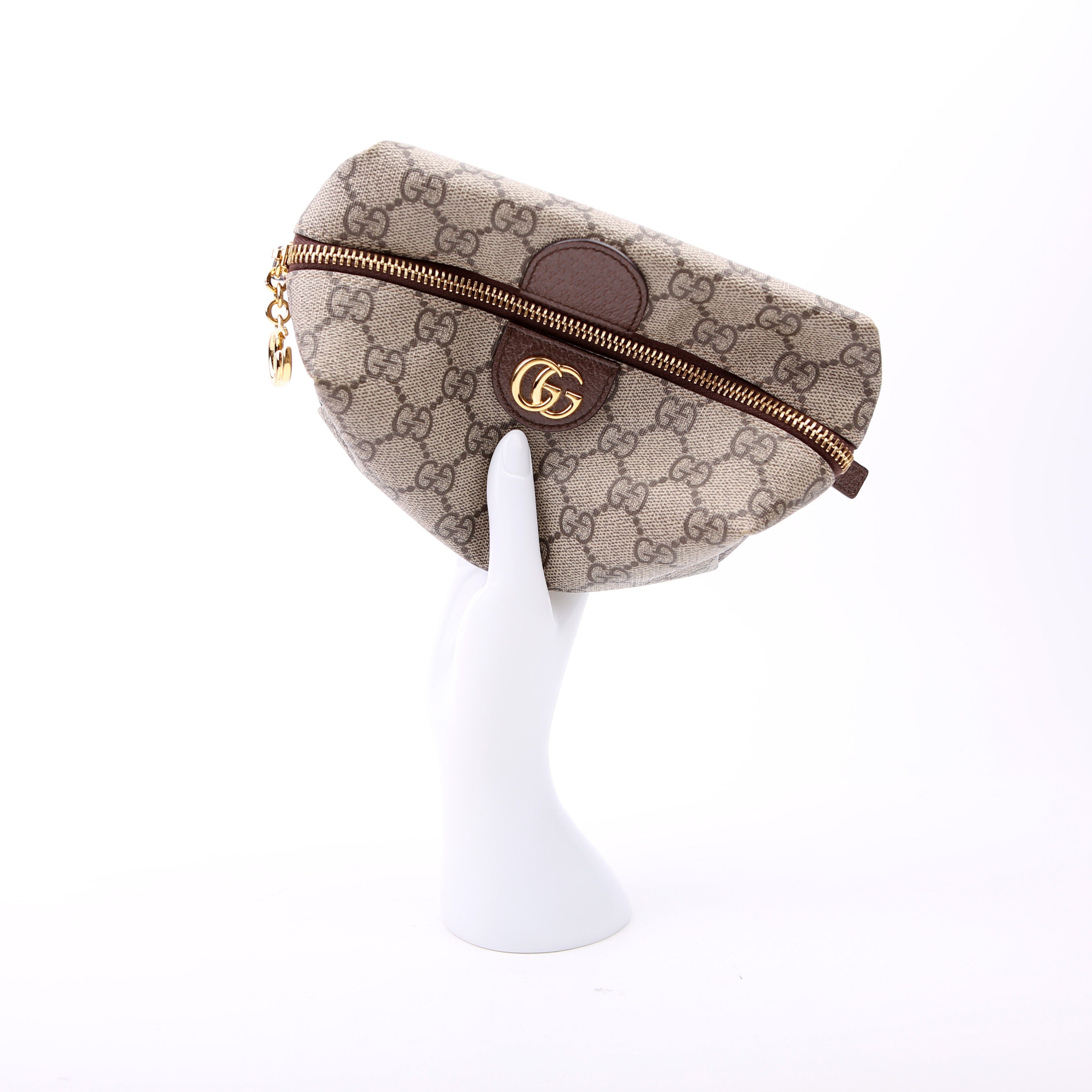 548393 Ophidia GG Cosmetic Case Tan