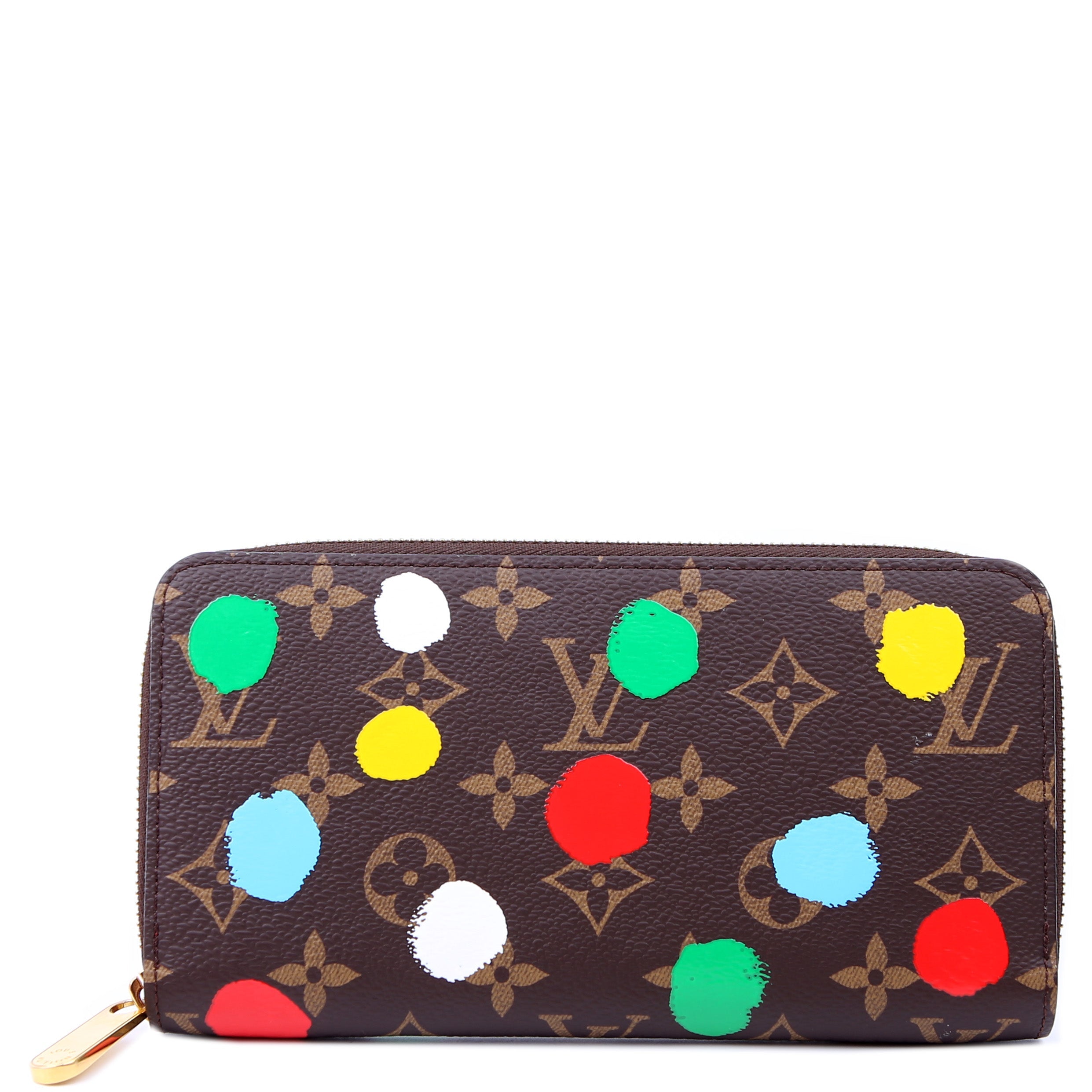 Zippy Wallet Monogram Painted Dots Multicolor