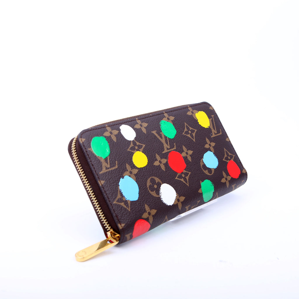 Zippy Wallet Monogram Painted Dots Multicolor