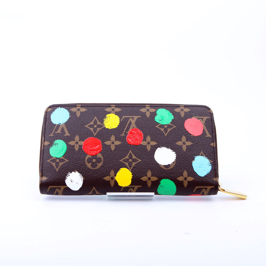 Zippy Wallet Monogram Painted Dots Multicolor