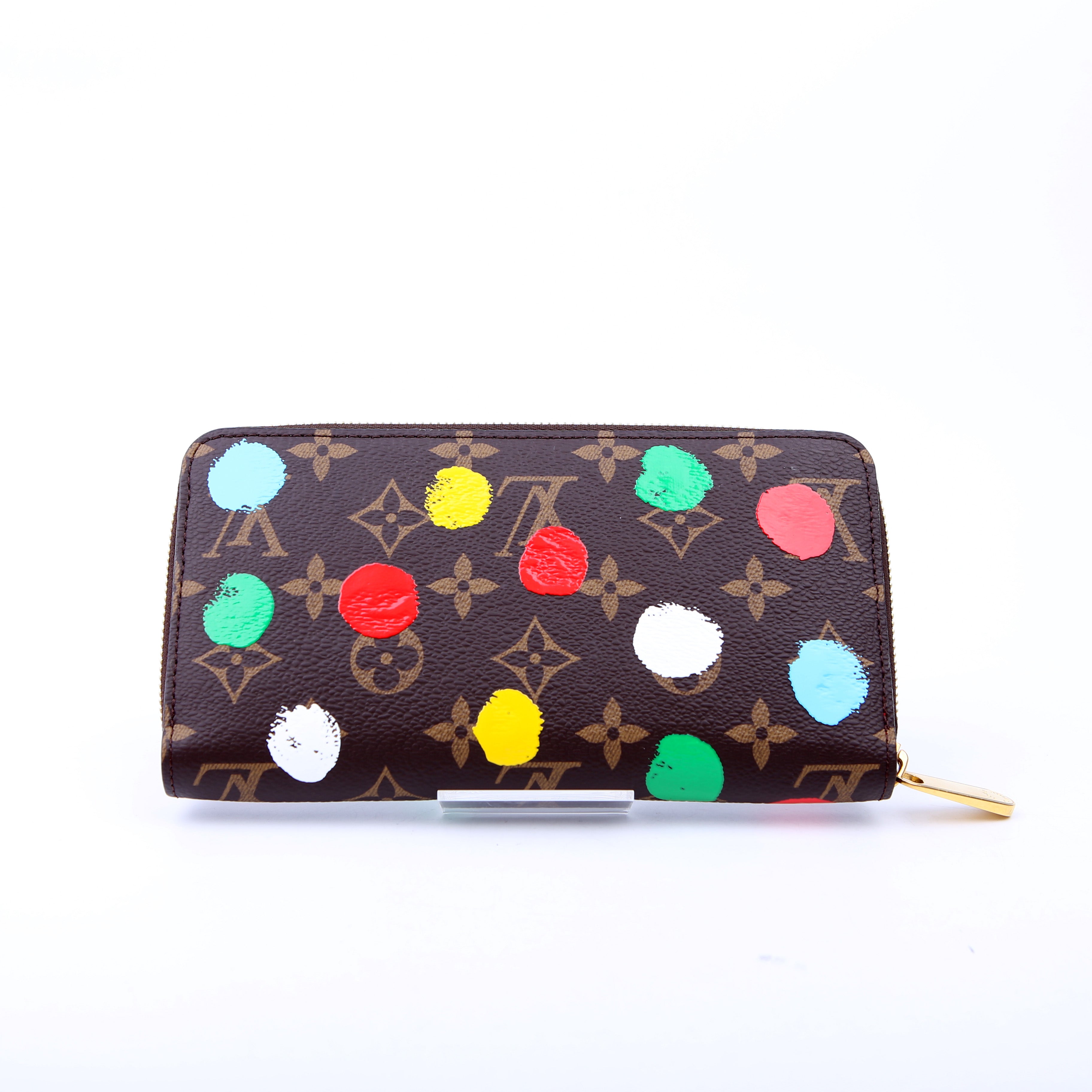 Zippy Wallet Monogram Painted Dots Multicolor