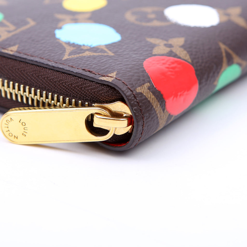 Zippy Wallet Monogram Painted Dots Multicolor