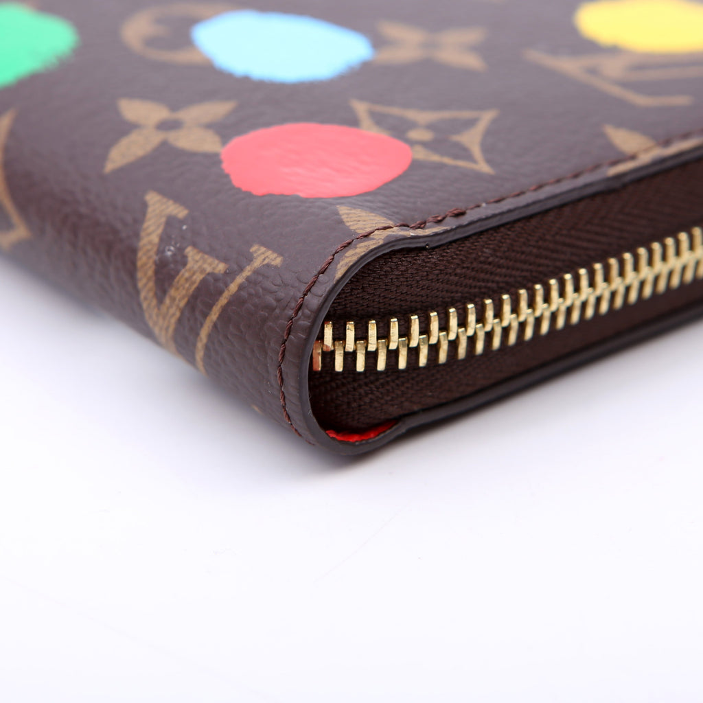Zippy Wallet Monogram Painted Dots Multicolor