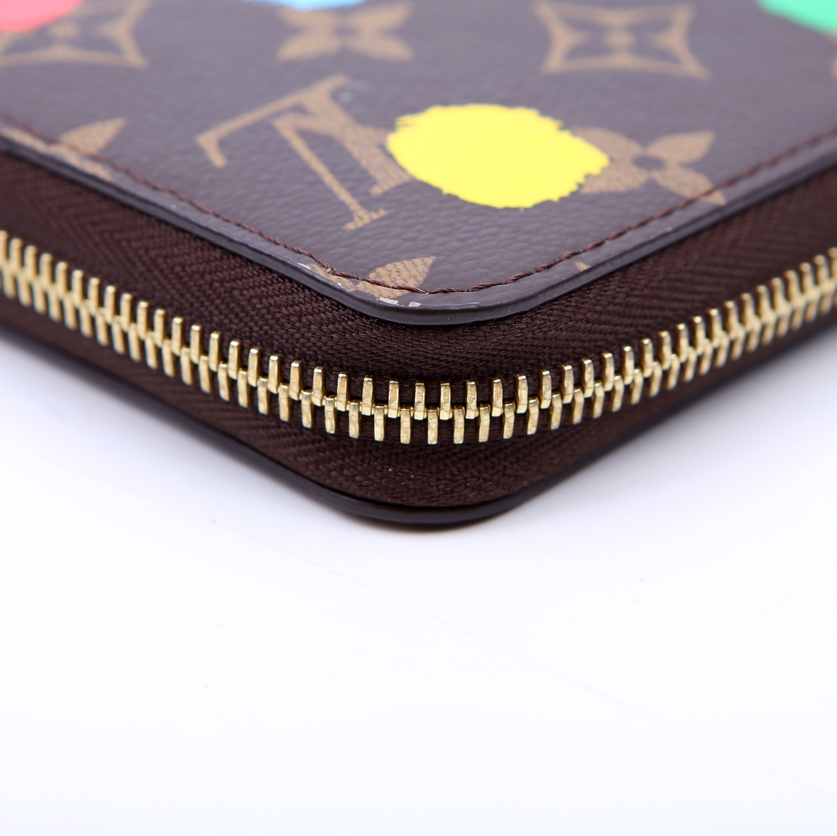 Zippy Wallet Monogram Painted Dots Multicolor