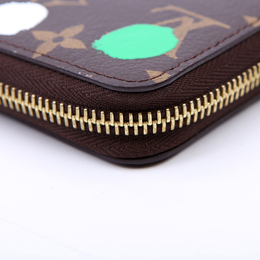 Zippy Wallet Monogram Painted Dots Multicolor