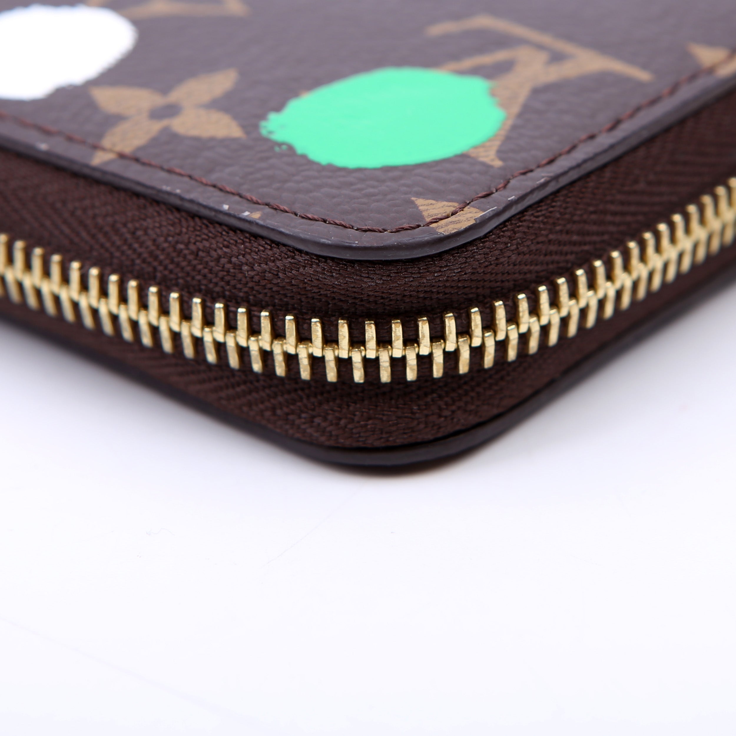 Zippy Wallet Monogram Painted Dots Multicolor