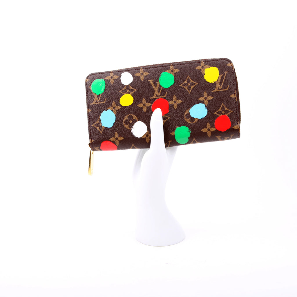 Zippy Wallet Monogram Painted Dots Multicolor
