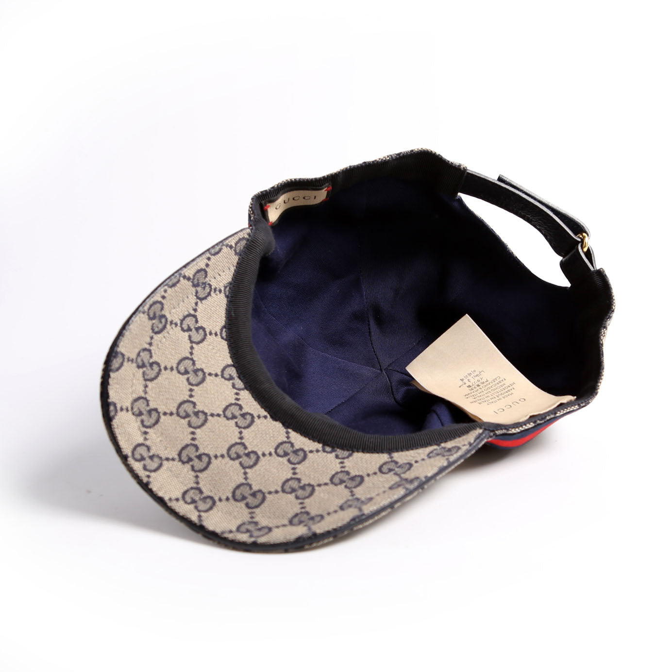 696845 Web Baseball Cap Hat Size XL Beige/Navy