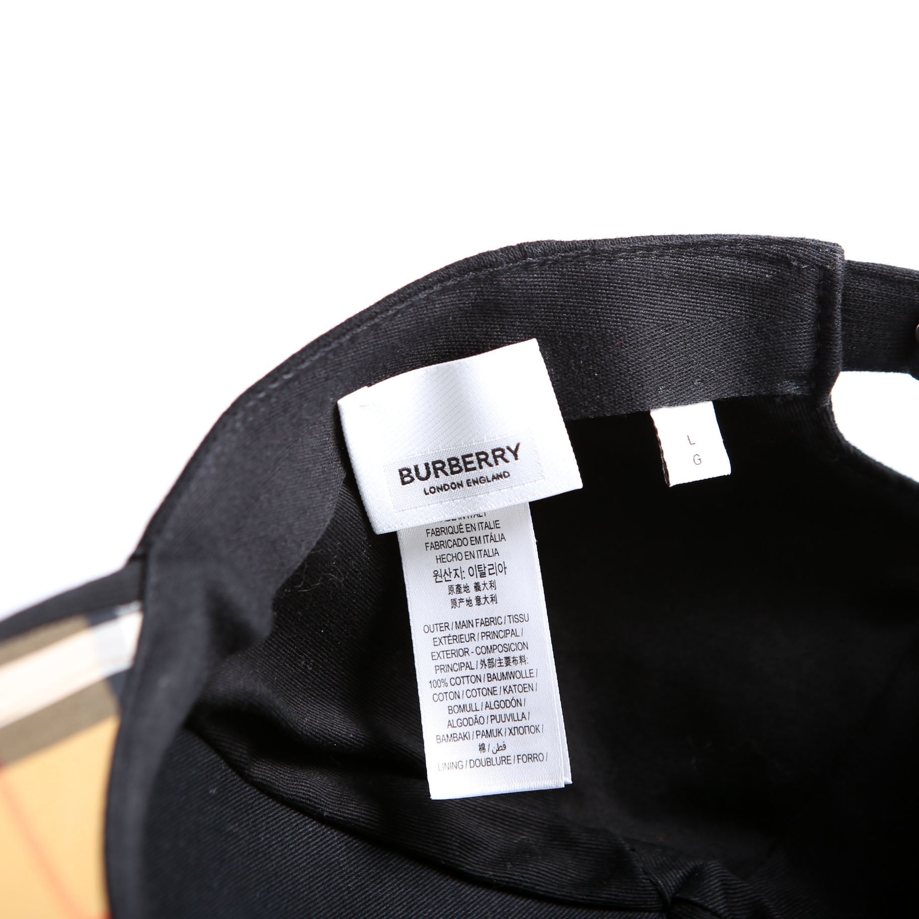 8010946 TB Jersey Baseball Cap Hat Size L Black/White