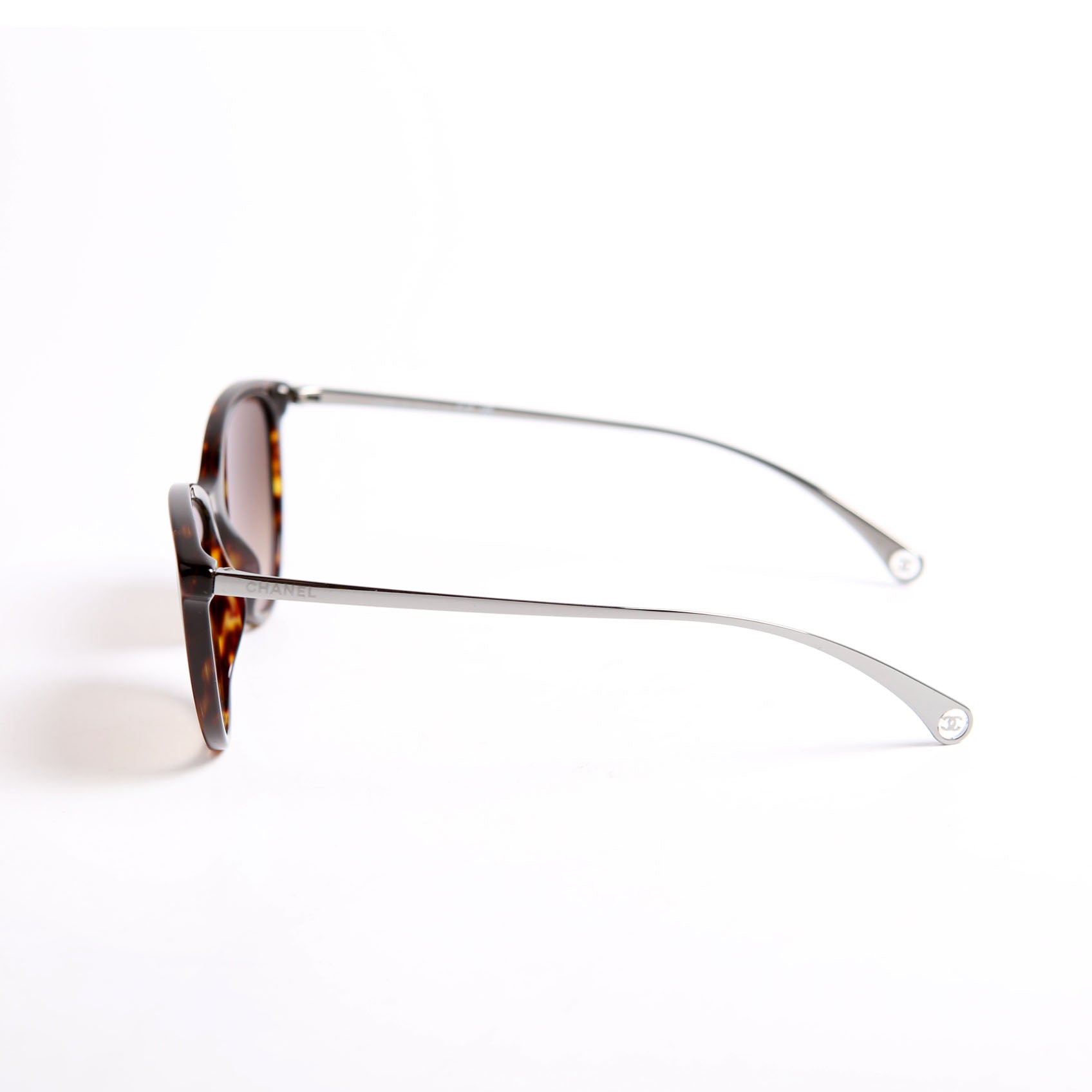 5459-A Butterfly Acetate Metal Sunglasses Brown